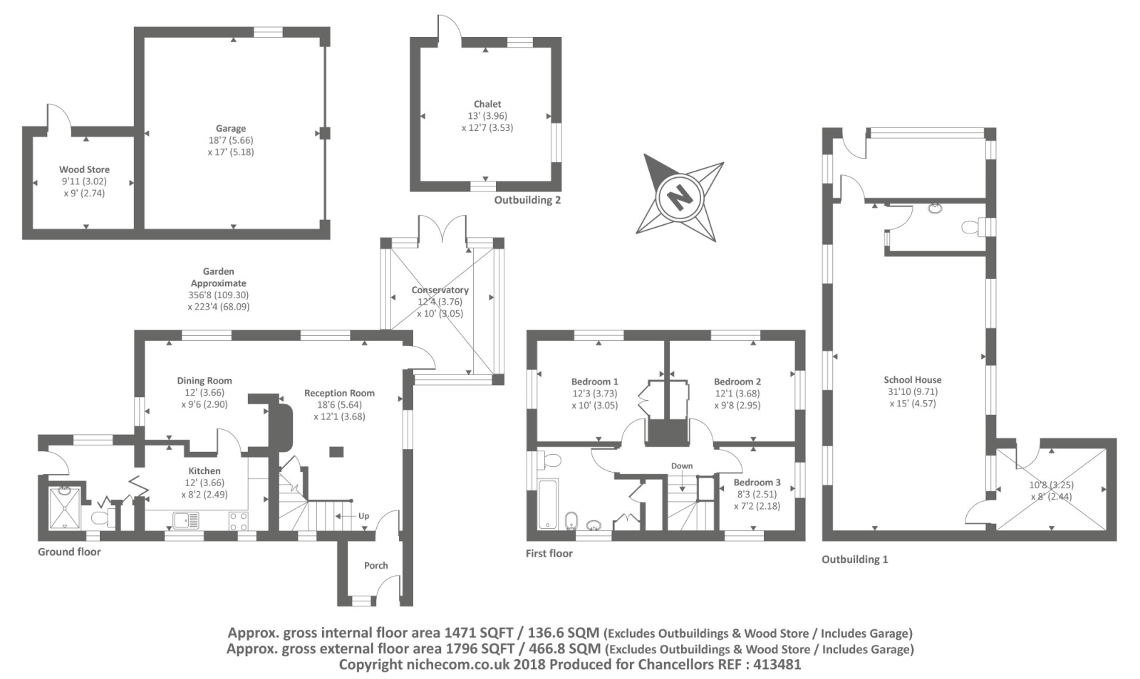 3 Bedrooms Detached house for sale in Norton Road, Riseley RG7
