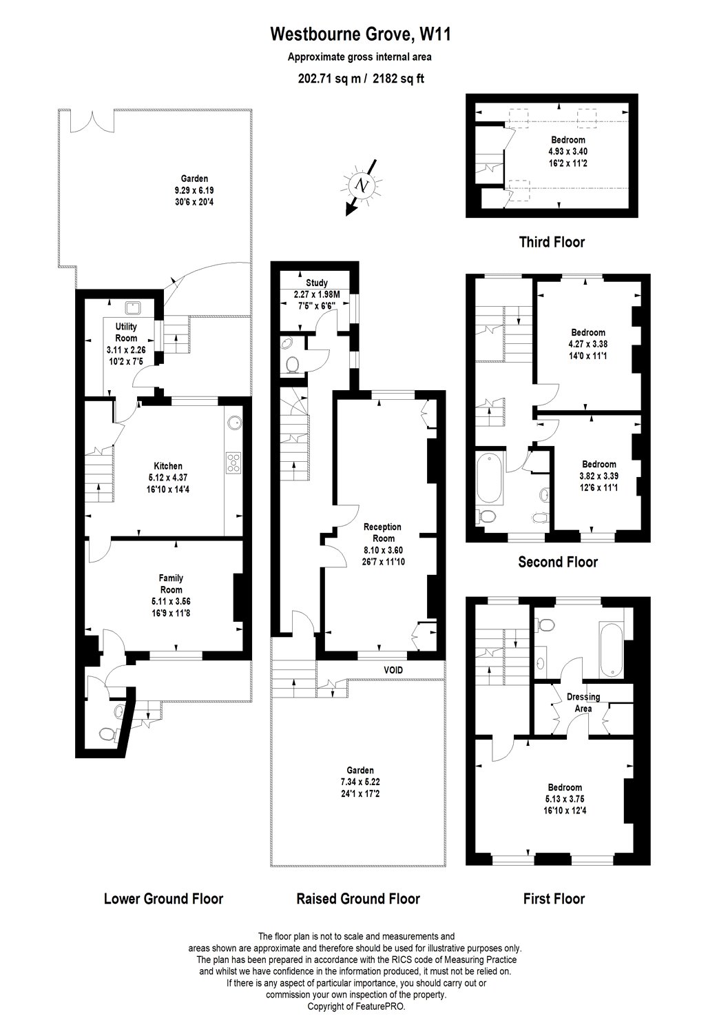 Westbourne Grove, Notting Hill, London W11, 4 bedroom terraced house to