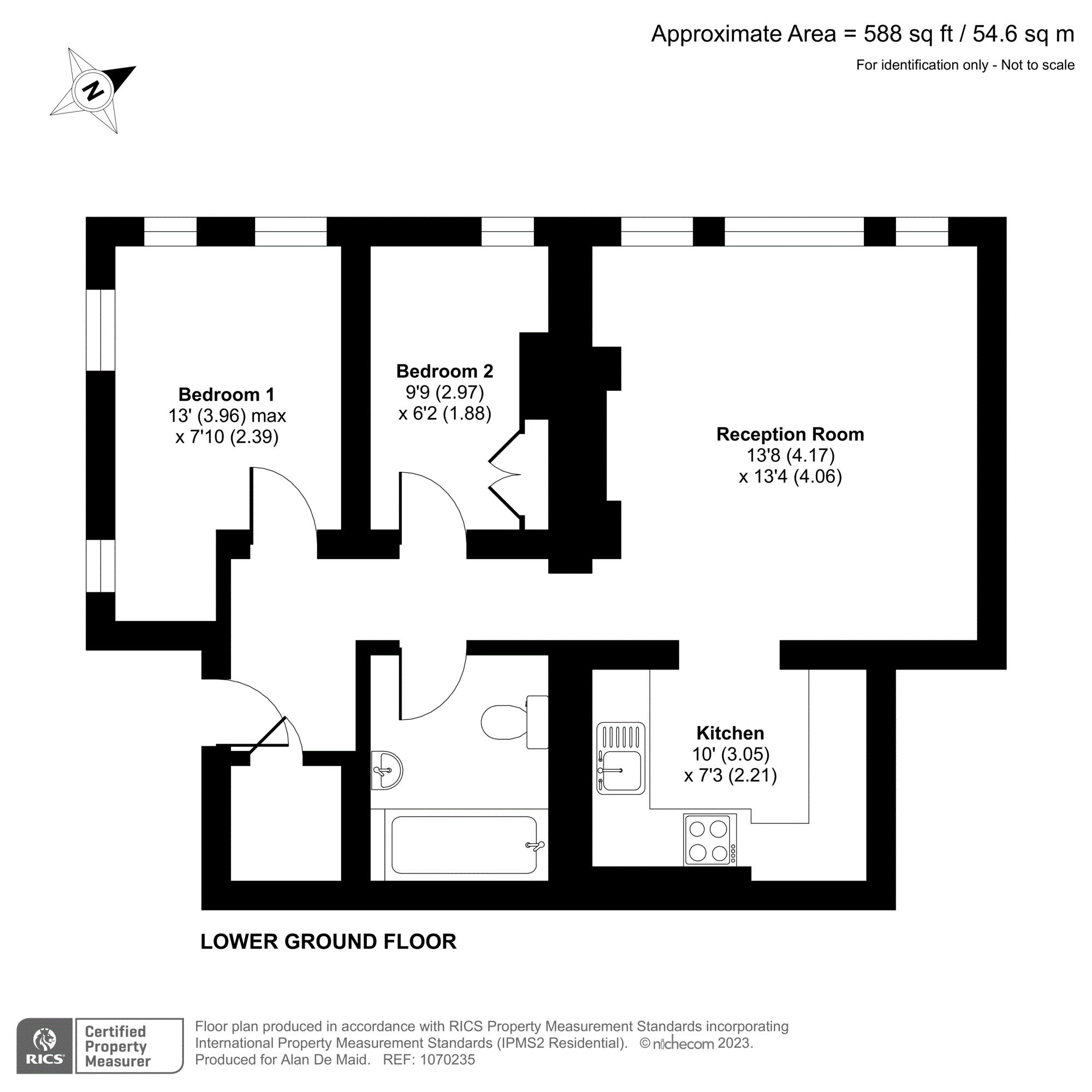 Church Road, Shortlands, Bromley BR2, 2 bedroom flat for sale