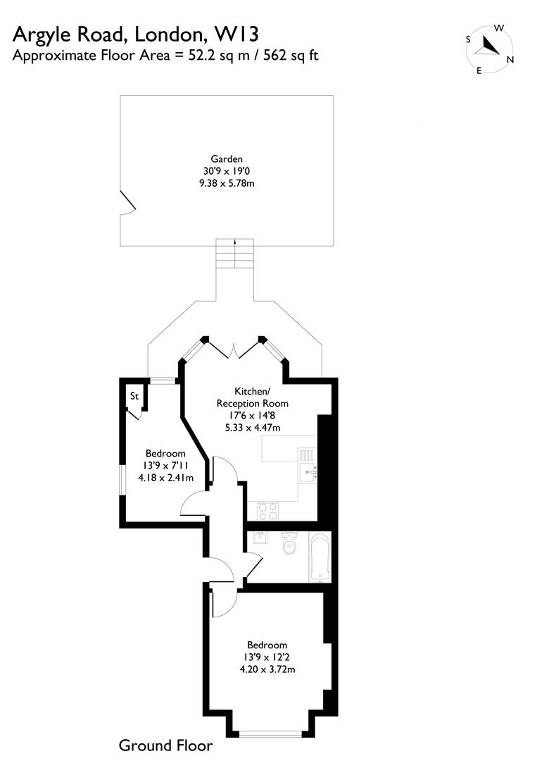 Flat 3, 57, Argyle Road, West Ealing floorplan
