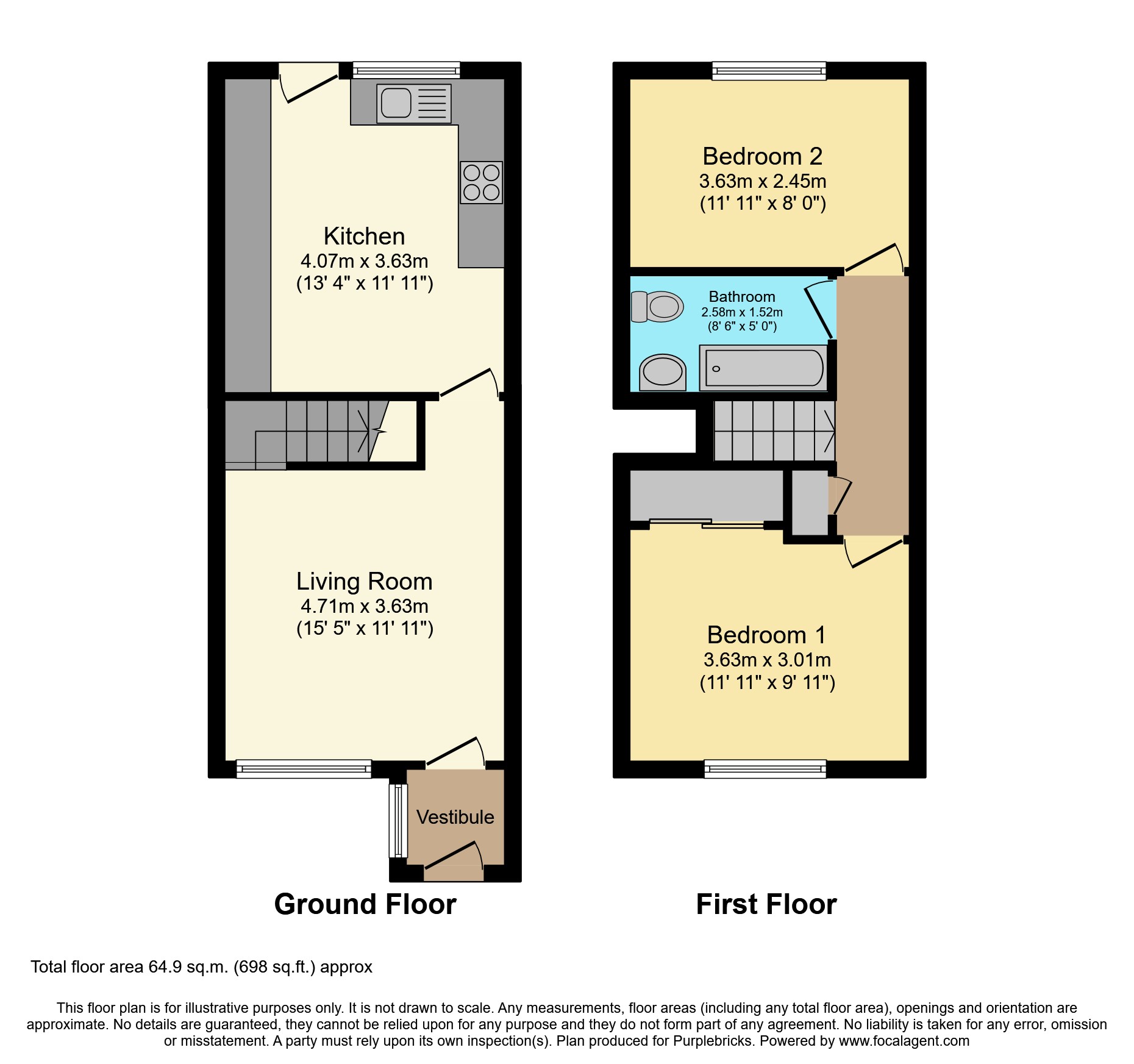 Oakbank Avenue, East Calder EH53, 2 bedroom terraced house for sale