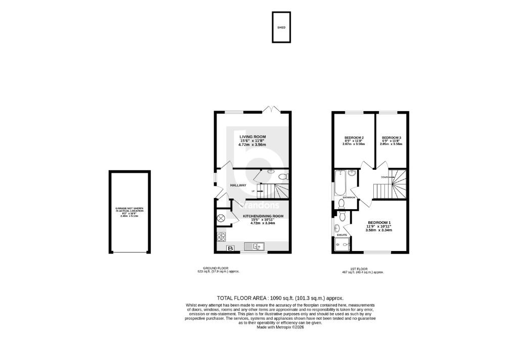 3, Bedford Close, Woking floorplan