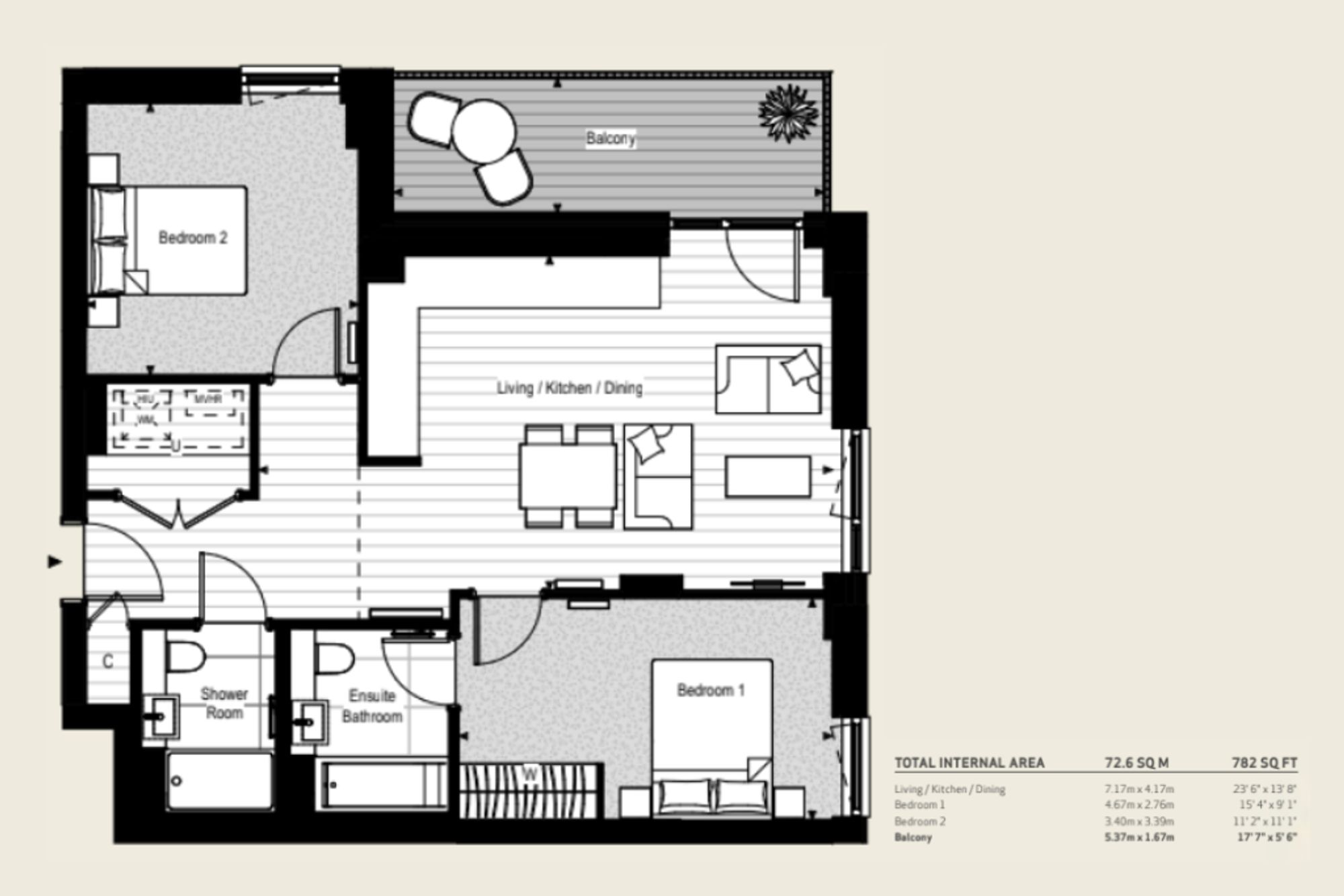 2.2.05.10 Opal House Southlake Road, London floorplan