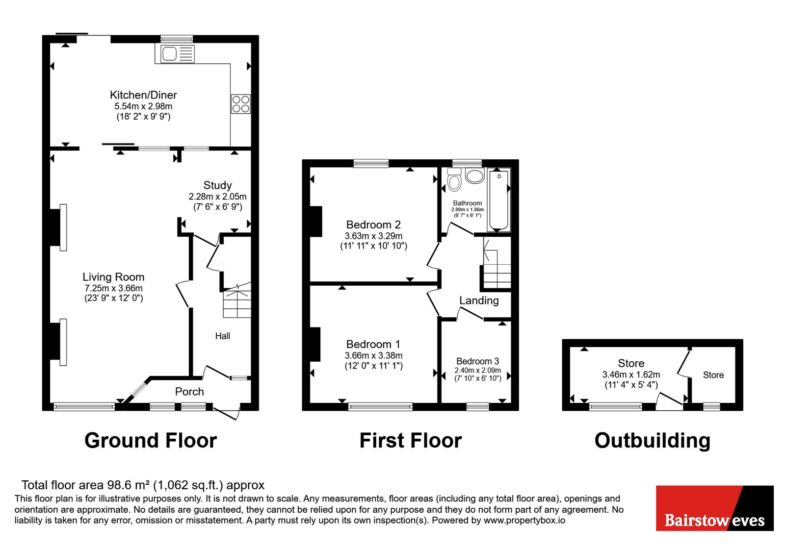 224, Roman Road, London floorplan