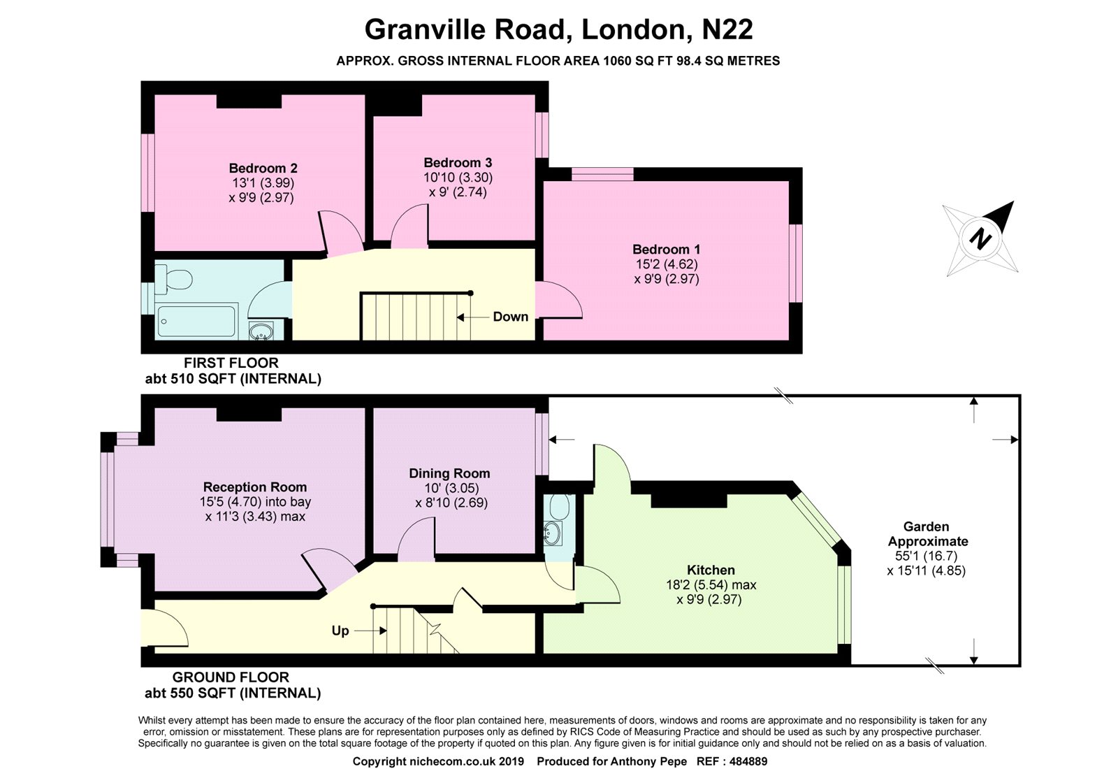 3 Bedrooms Terraced house for sale in Granville Road, London N22