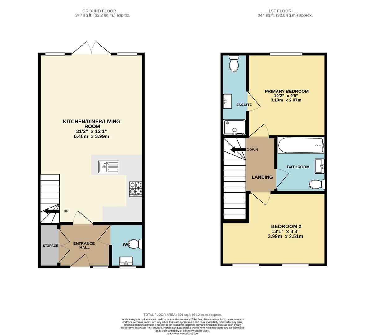63, Overstrand Way, Norwich floorplan
