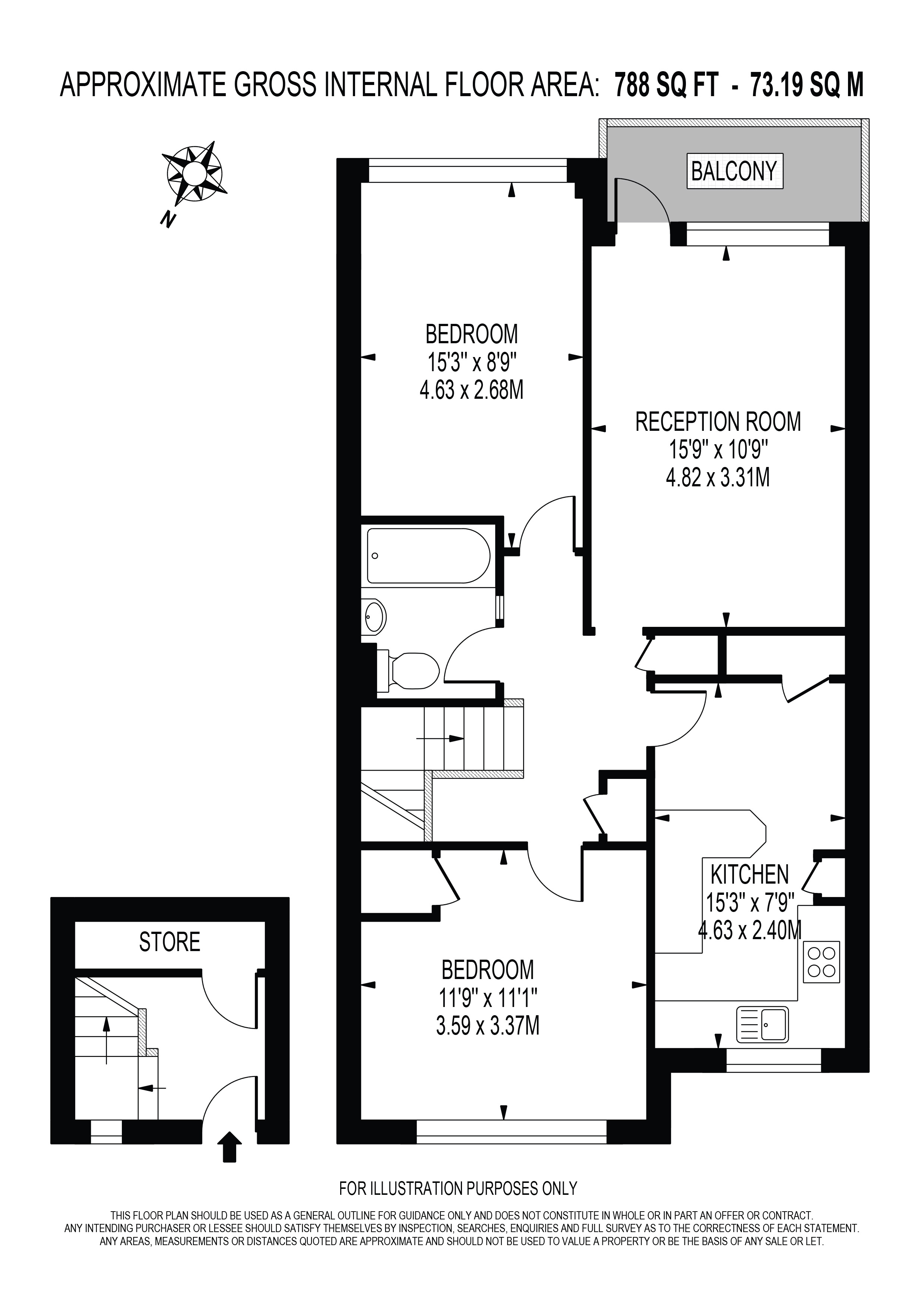 11 Romulus Court 1, Justin Close, Brentford floorplan