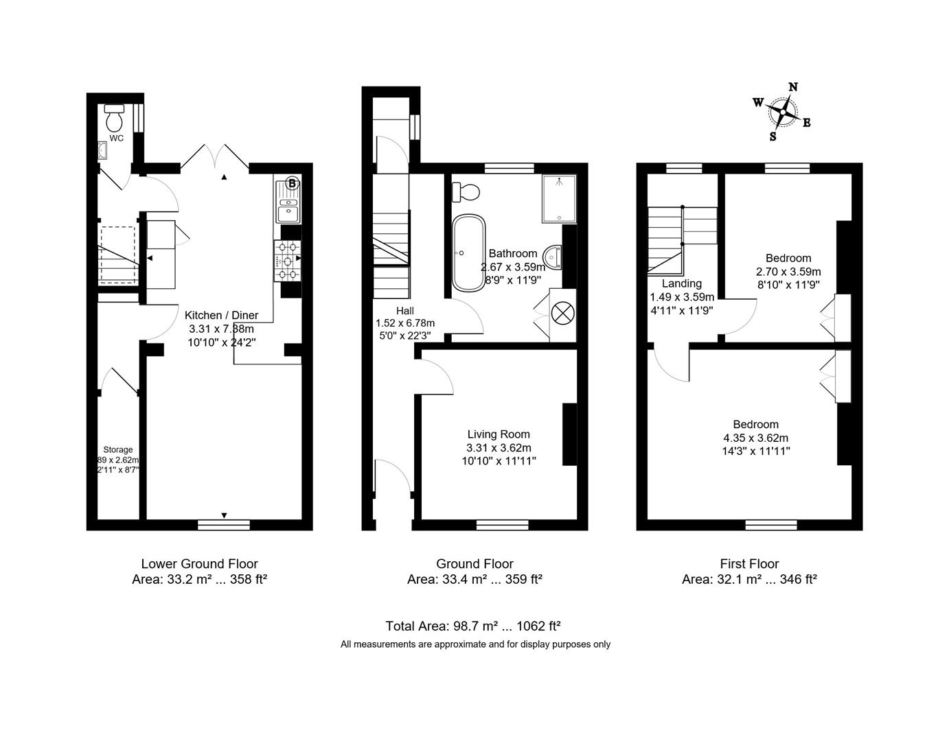 3 Bedrooms Town house for sale in St. James Road, Tunbridge Wells TN1