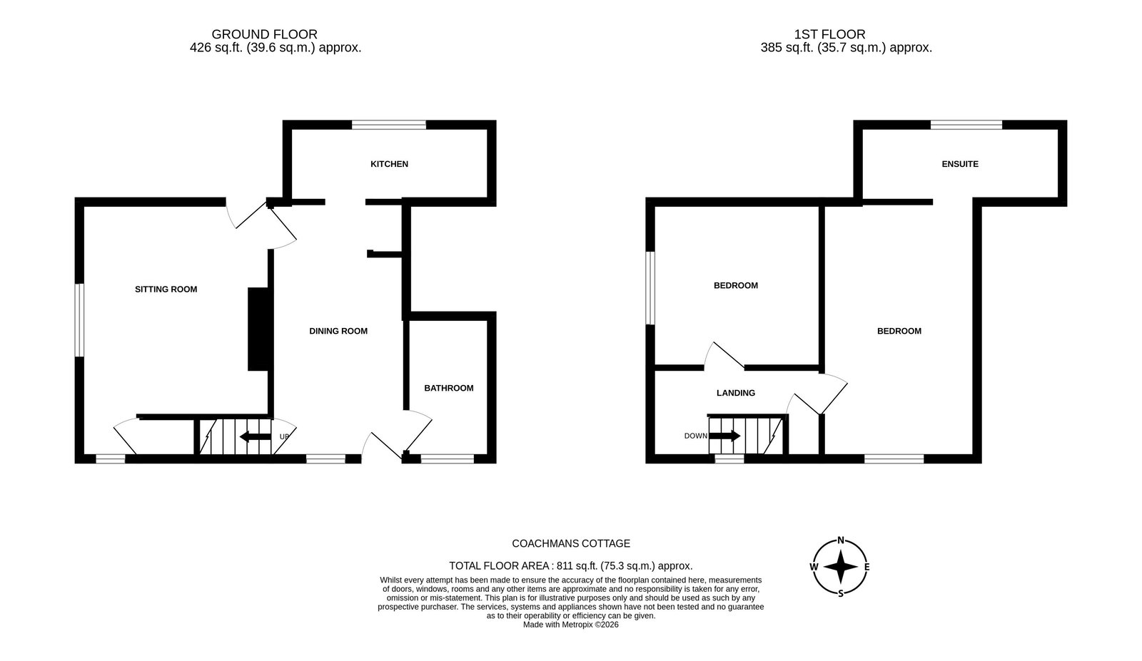 Coachmans Cottage, 41 The Village, Worcester floorplan