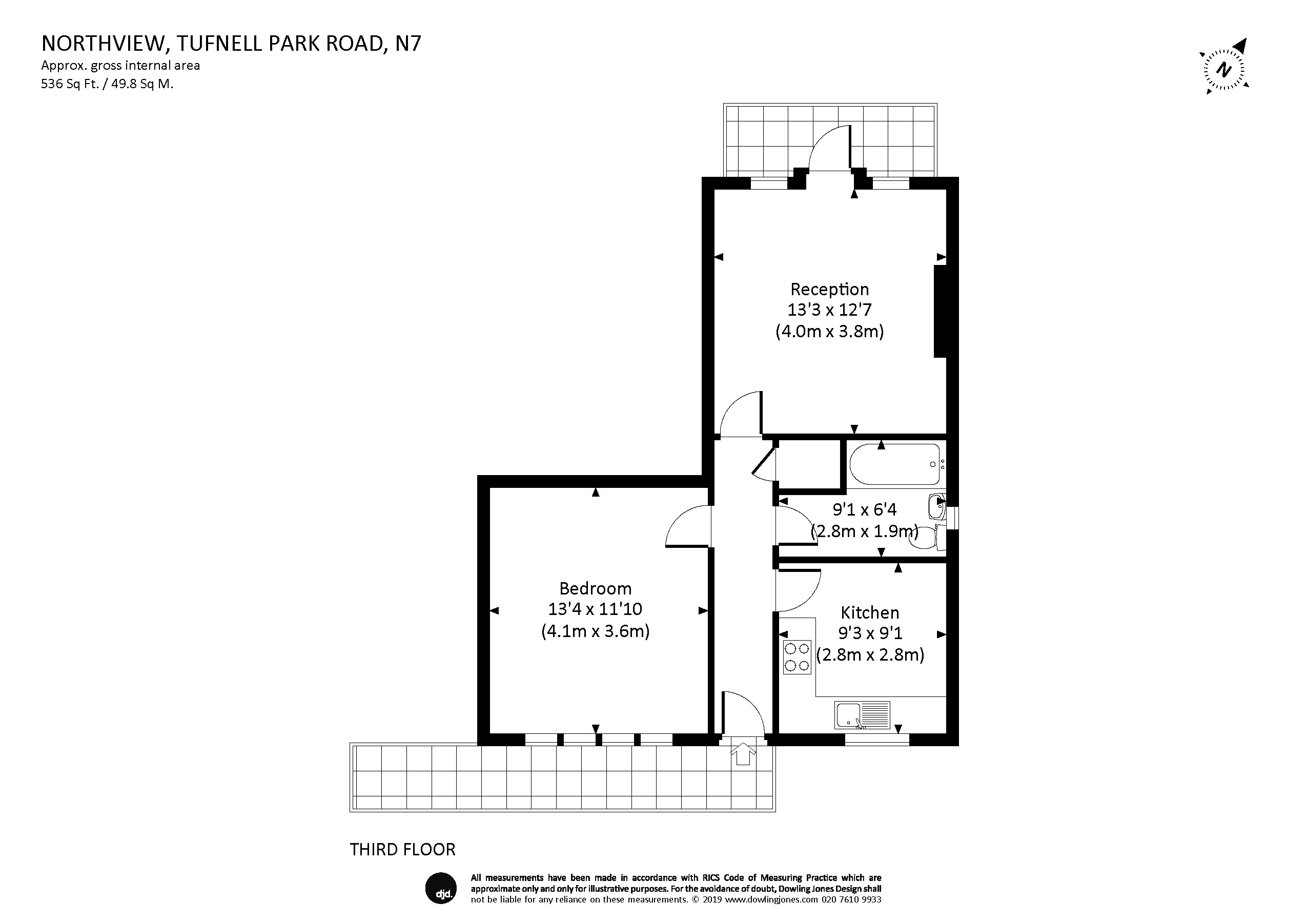 1 Bedrooms Flat to rent in Tufnell Park Road, London N7