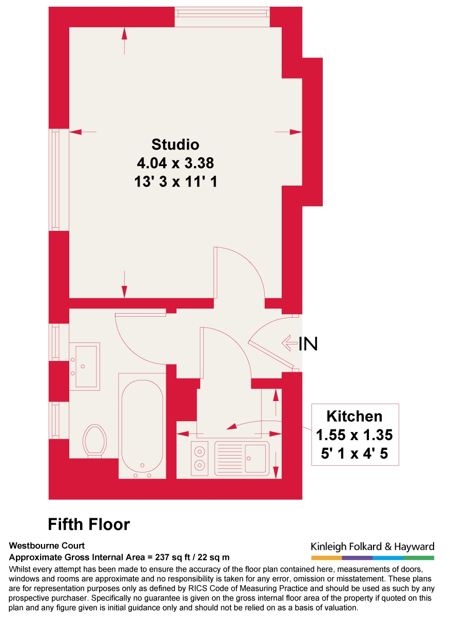 64 Westbourne Court,, Orsett Terrace, London floorplan