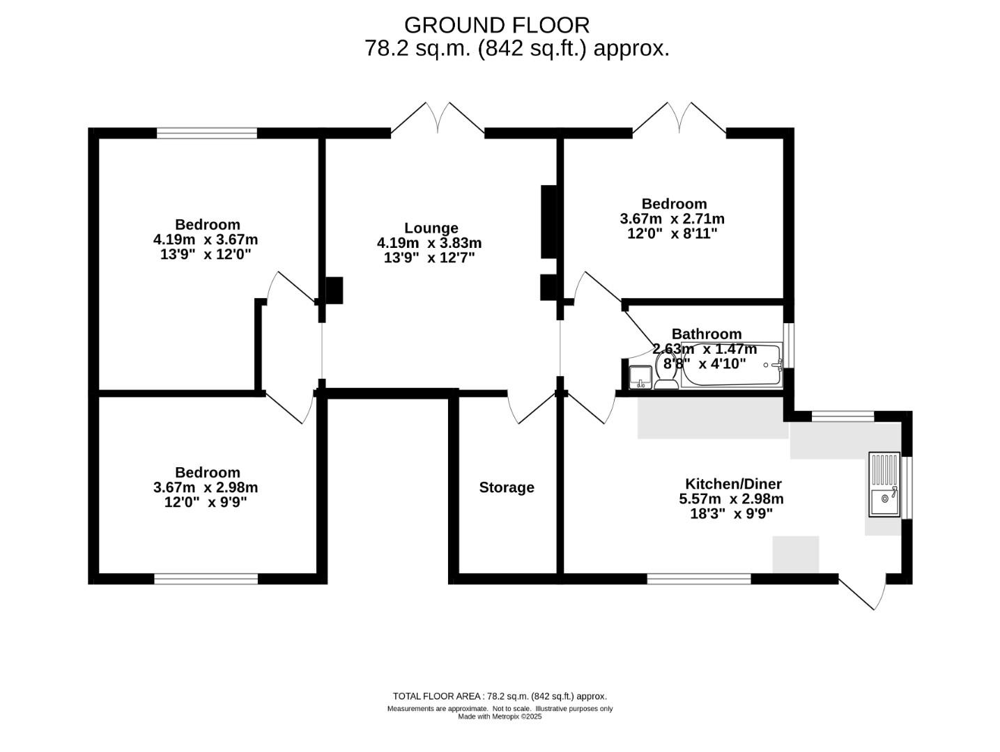 Rosies Retreat, 11A, Newbridge Lane, Chesterfield floorplan