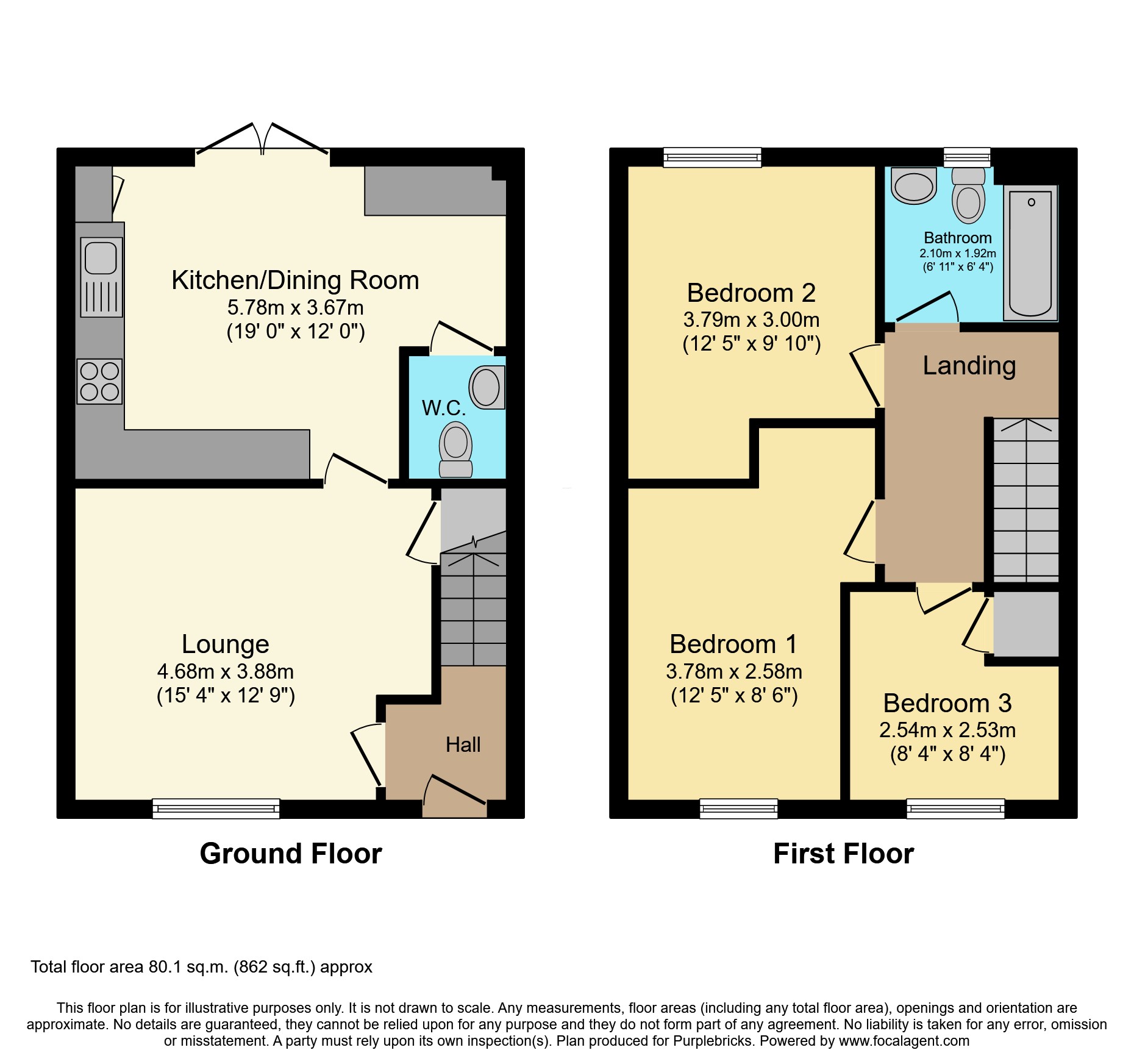 20, Humble Close, Newcastle upon Tyne floorplan