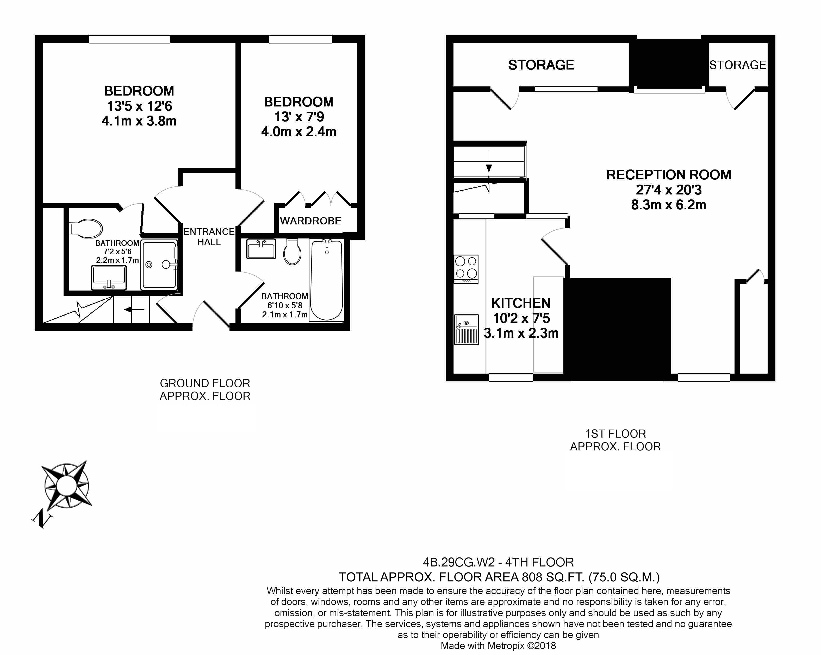 2 Bedrooms Flat to rent in Cleveland Gardens, Westbourne Grove, Notting Hill W2