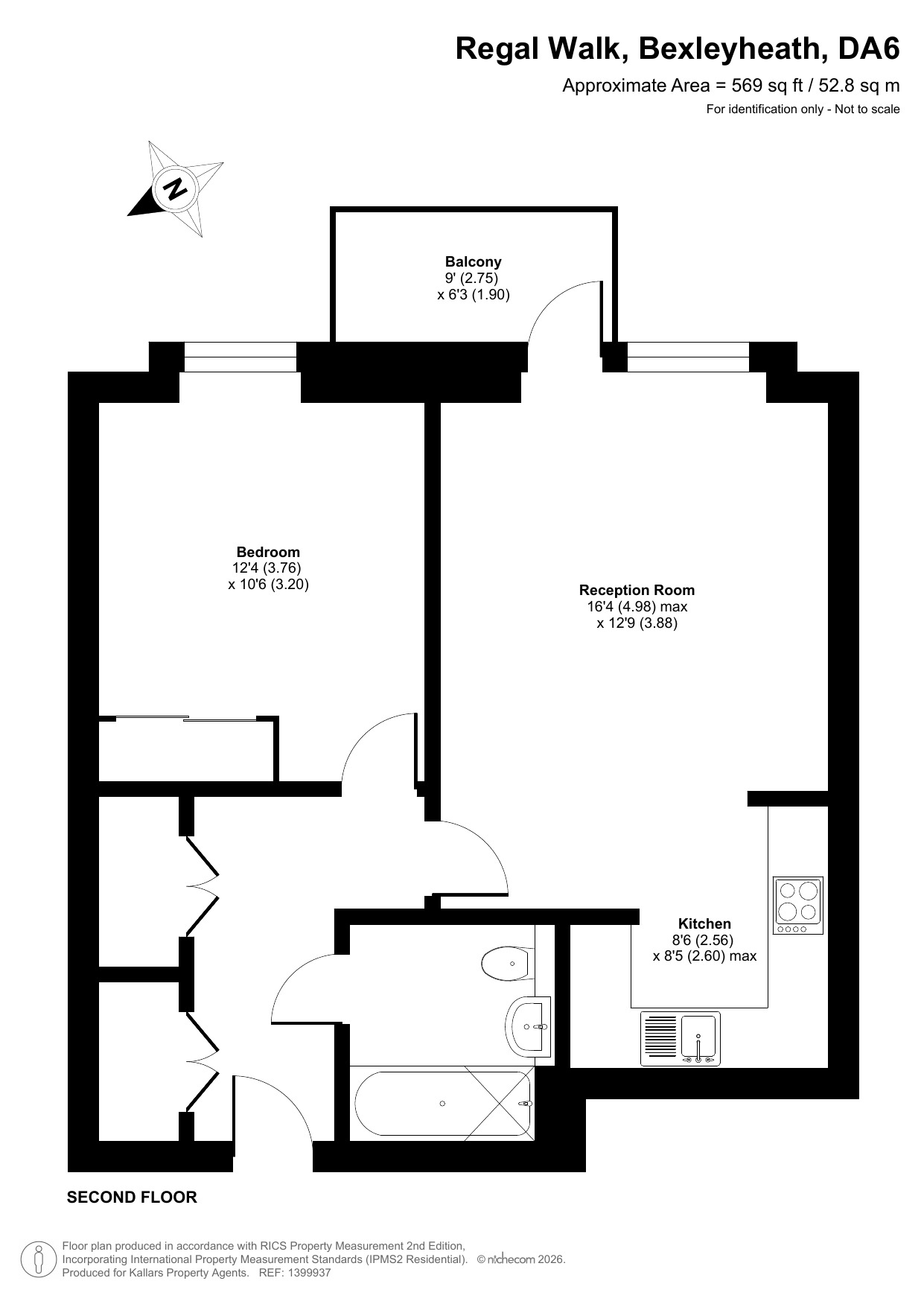 69 Ernest Court, 4 Regal Walk, Bexleyheath floorplan