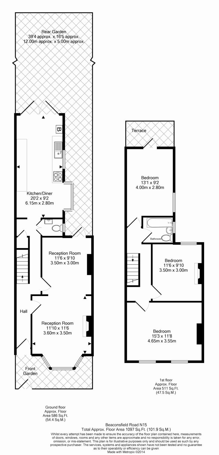 60, Beaconsfield Road, London floorplan