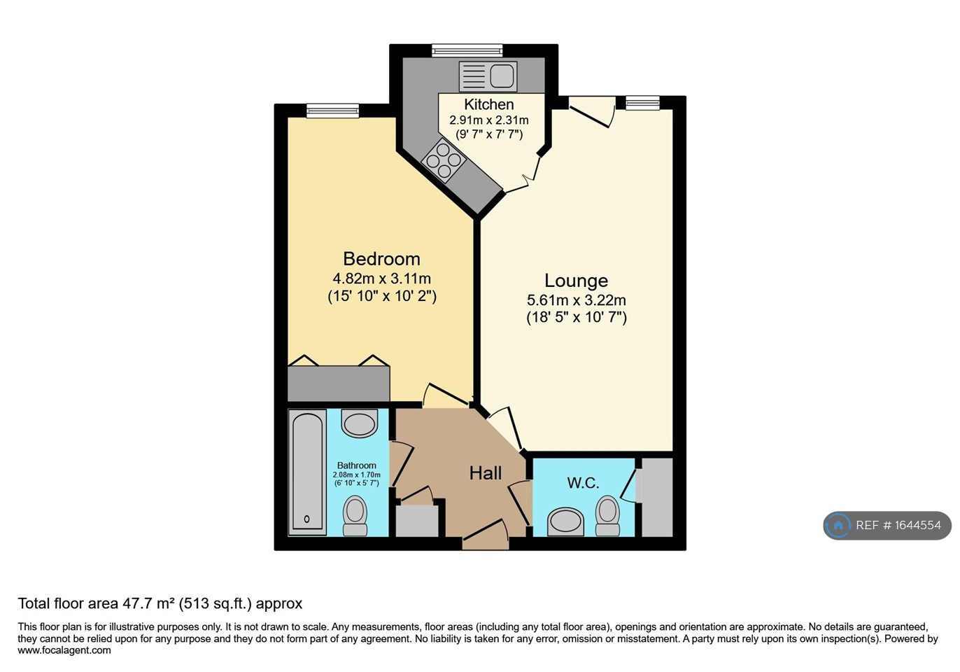 Flat, Alexandria Court Glenmoor Road, Ferndown floorplan
