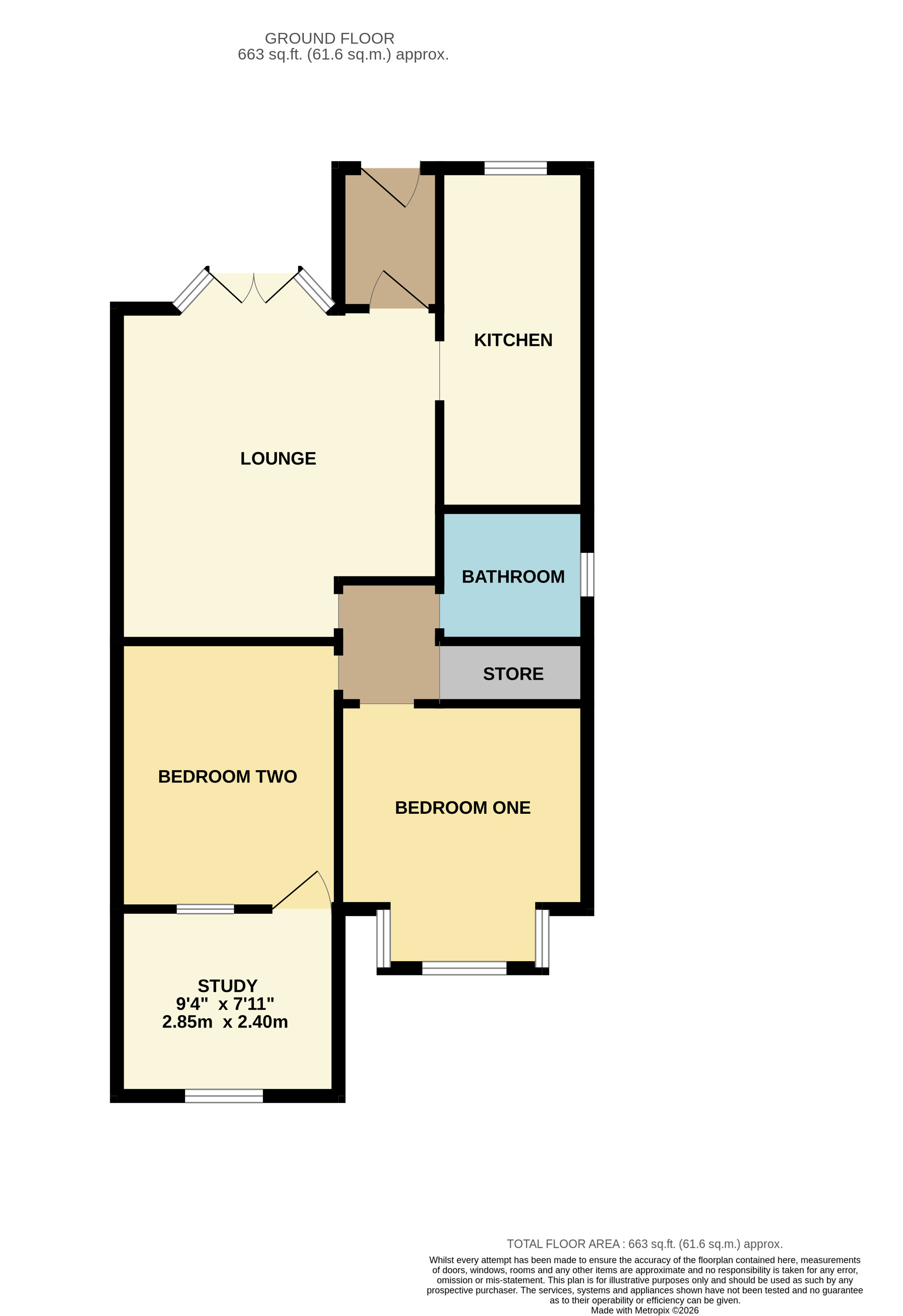 48, Westbourne Crescent, Glasgow floorplan