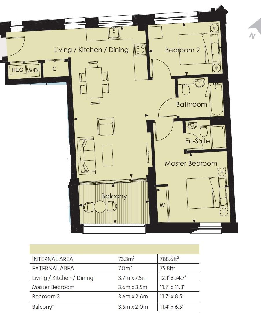 2 Bedrooms Flat for sale in Ferraro House, Elephant & Castle, London SE17