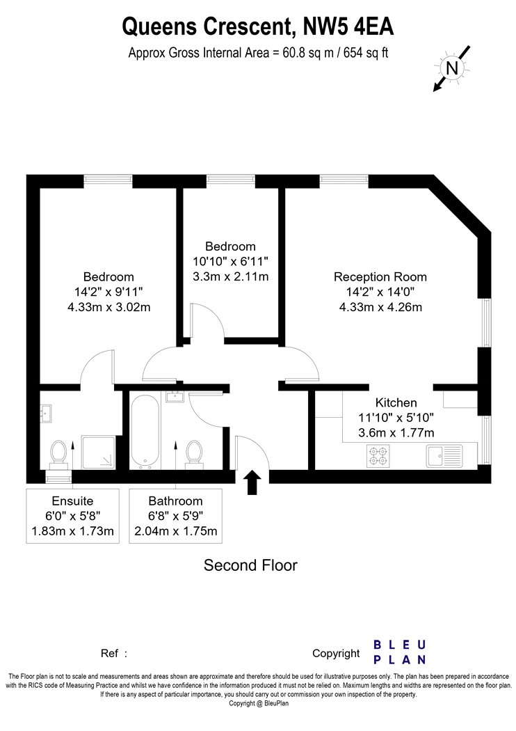 155-157C, Queens Crescent, London floorplan