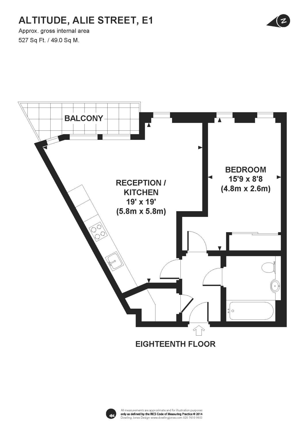 1 Bedrooms Flat to rent in Altitude Point, 71 Alie Street, London E1