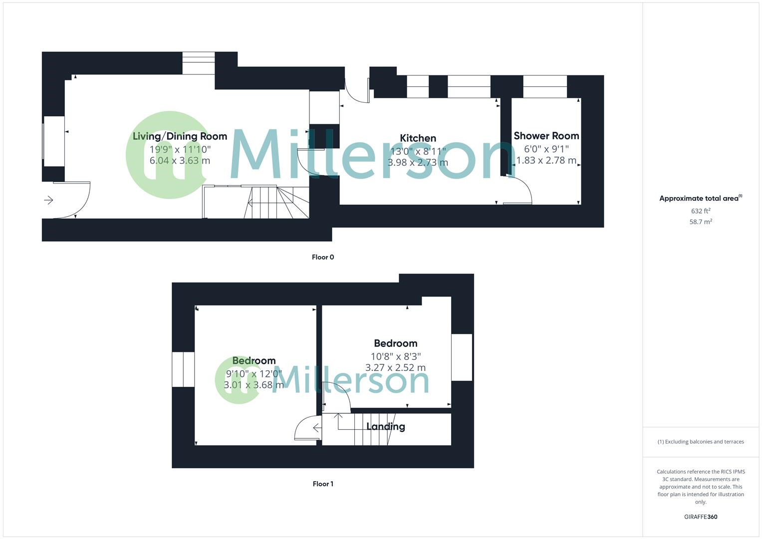 Bumblebee Cottage, 52, Fore Street, Camborne floorplan