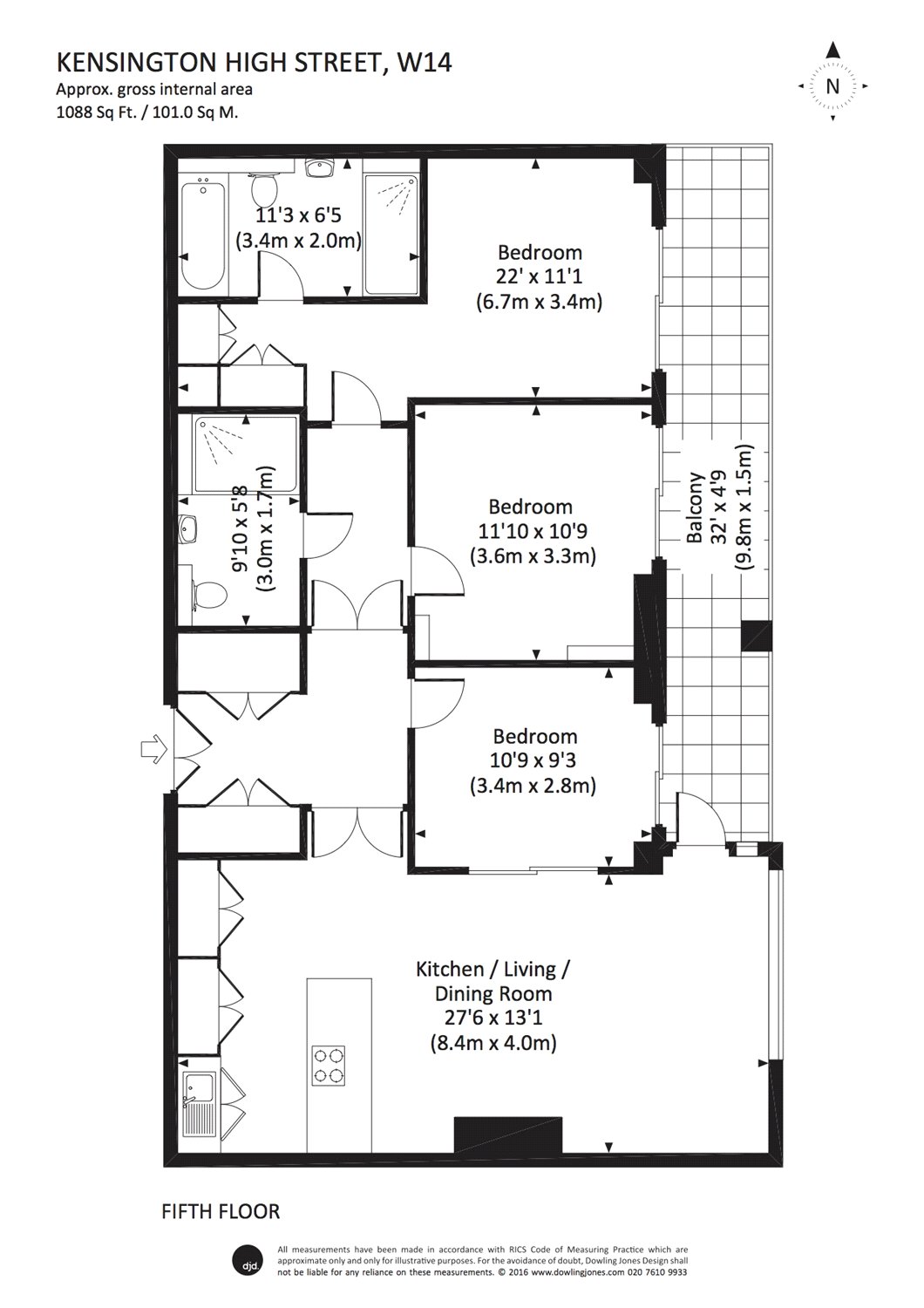 3 Bedrooms Flat to rent in Wolfe House, 389 Kensington High Street, Kensington, London W14