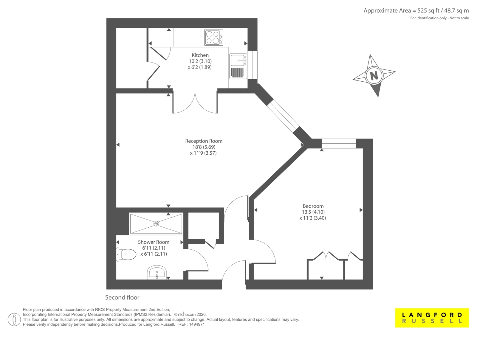 Flat 66, Kennett Court,, Oakleigh Close, Kent floorplan