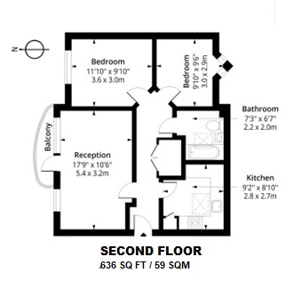 Flat 14 - 5, Nelson Grove Road, London floorplan