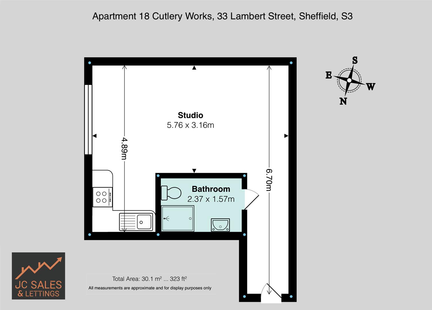 Apartment 18, 33, Cutlery Works, Lambert Street, Sheffield floorplan