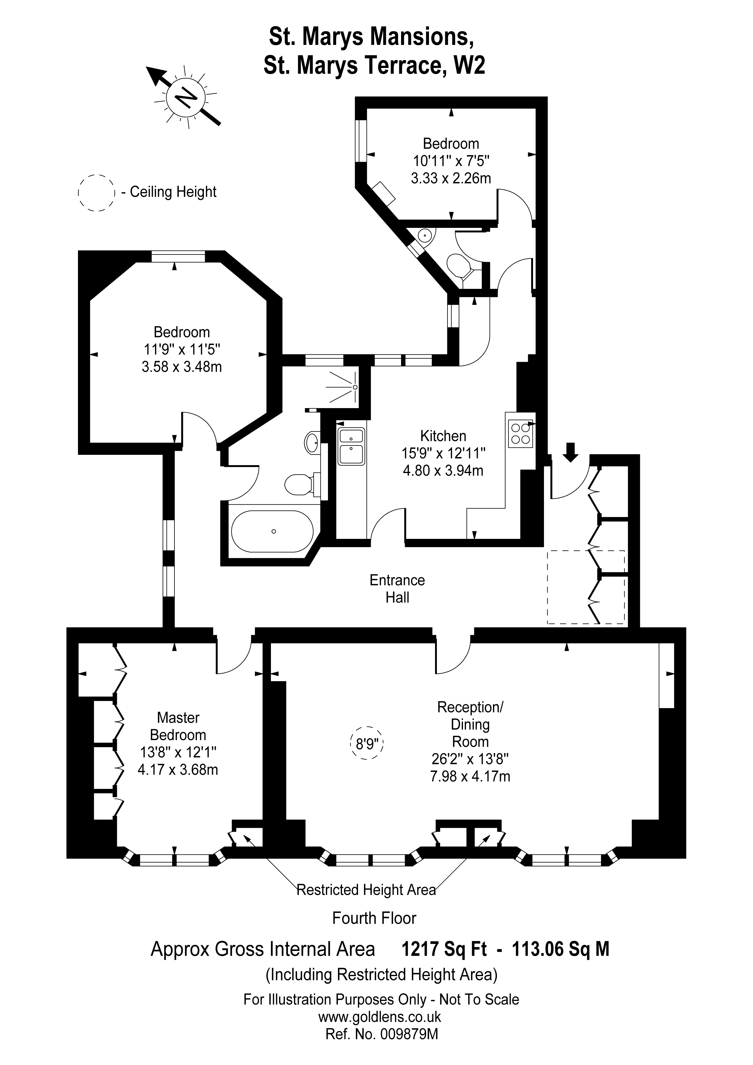 3 Bedrooms Flat for sale in St Marys Mansions, St. Marys Terrace W2