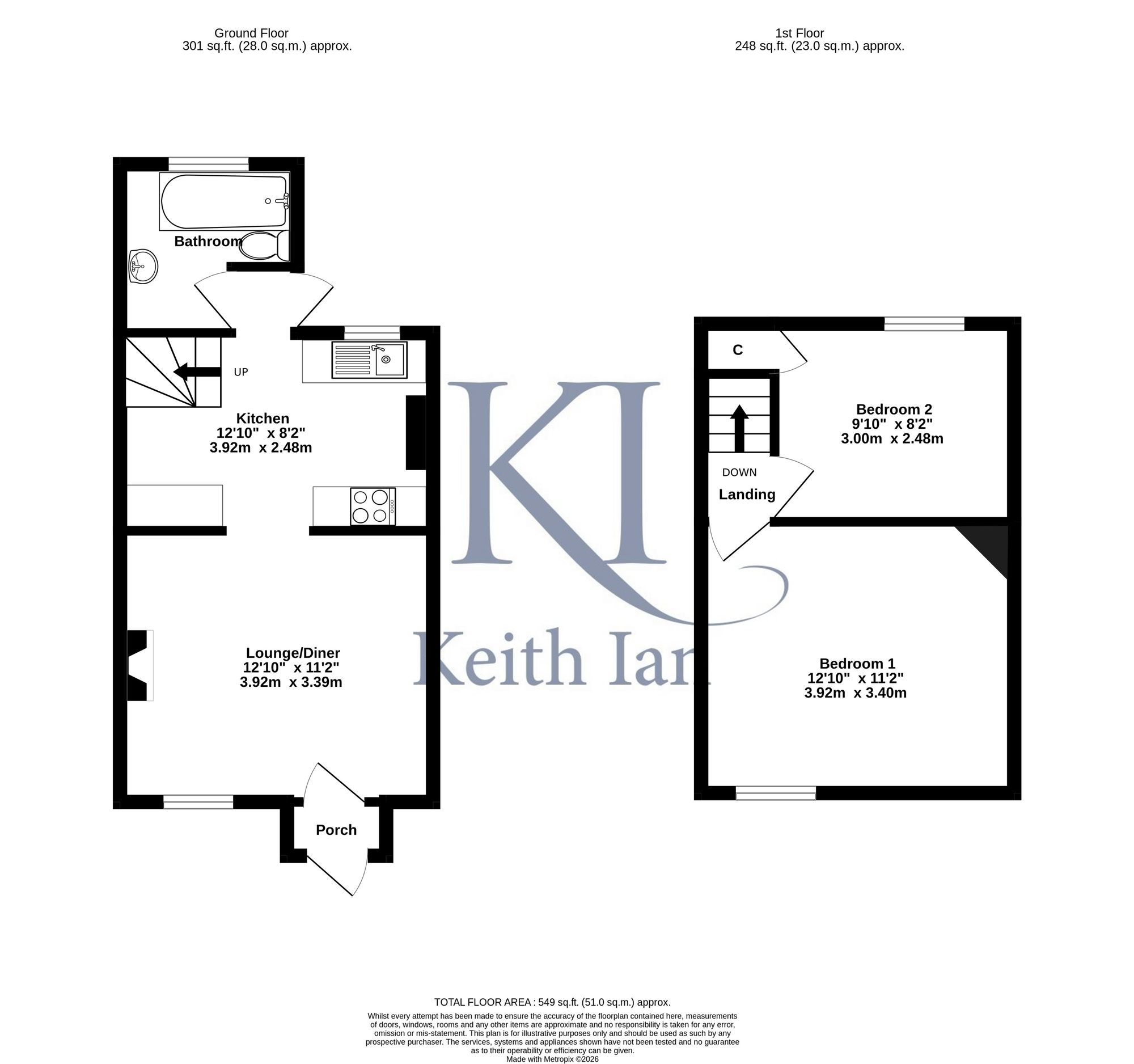 6 Priory Row High Street, Ware floorplan