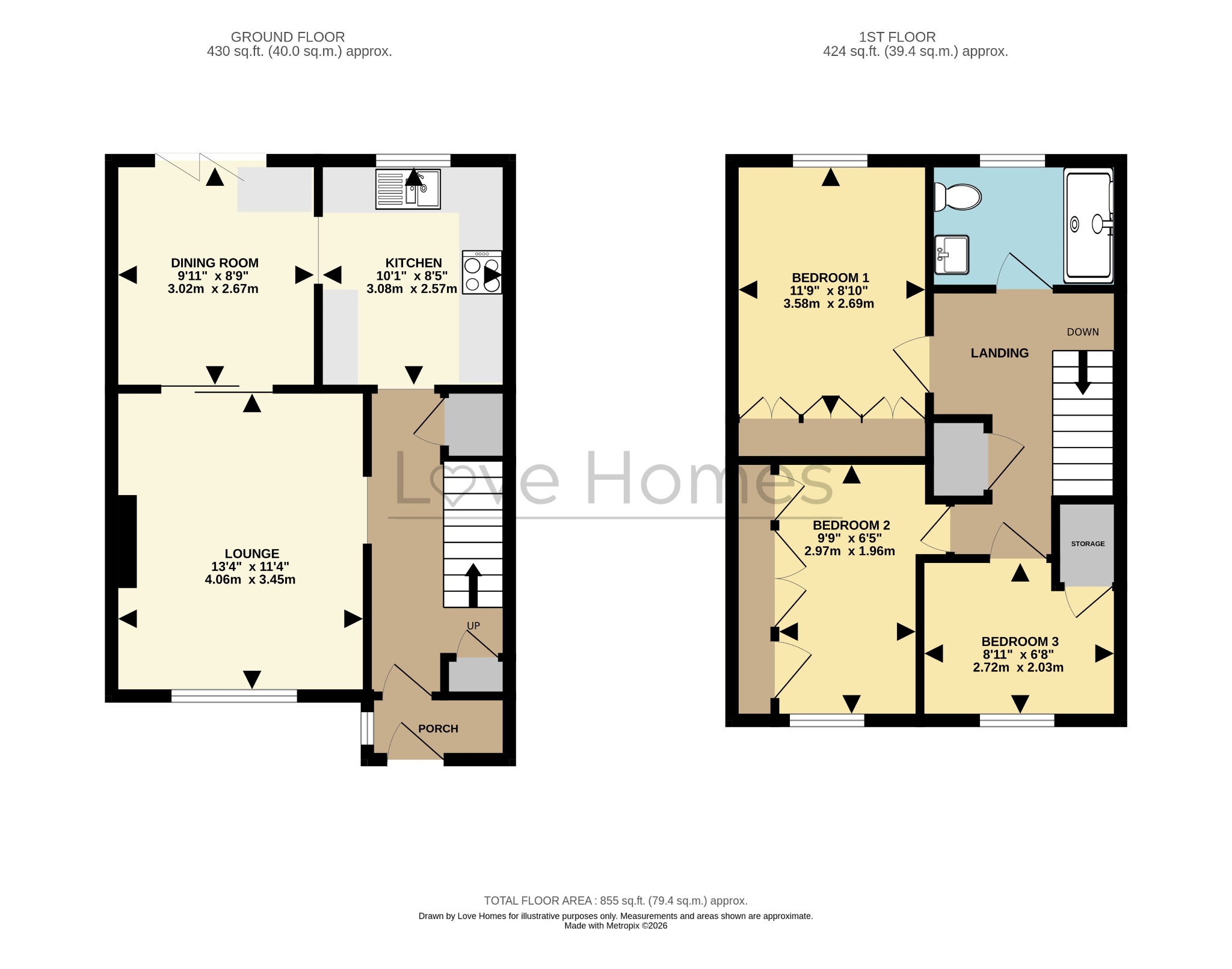 7, Spring Close, Central Bedfordshire floorplan