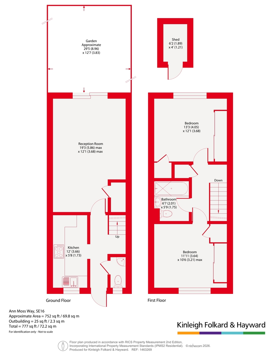 77, Ann Moss Way, London floorplan