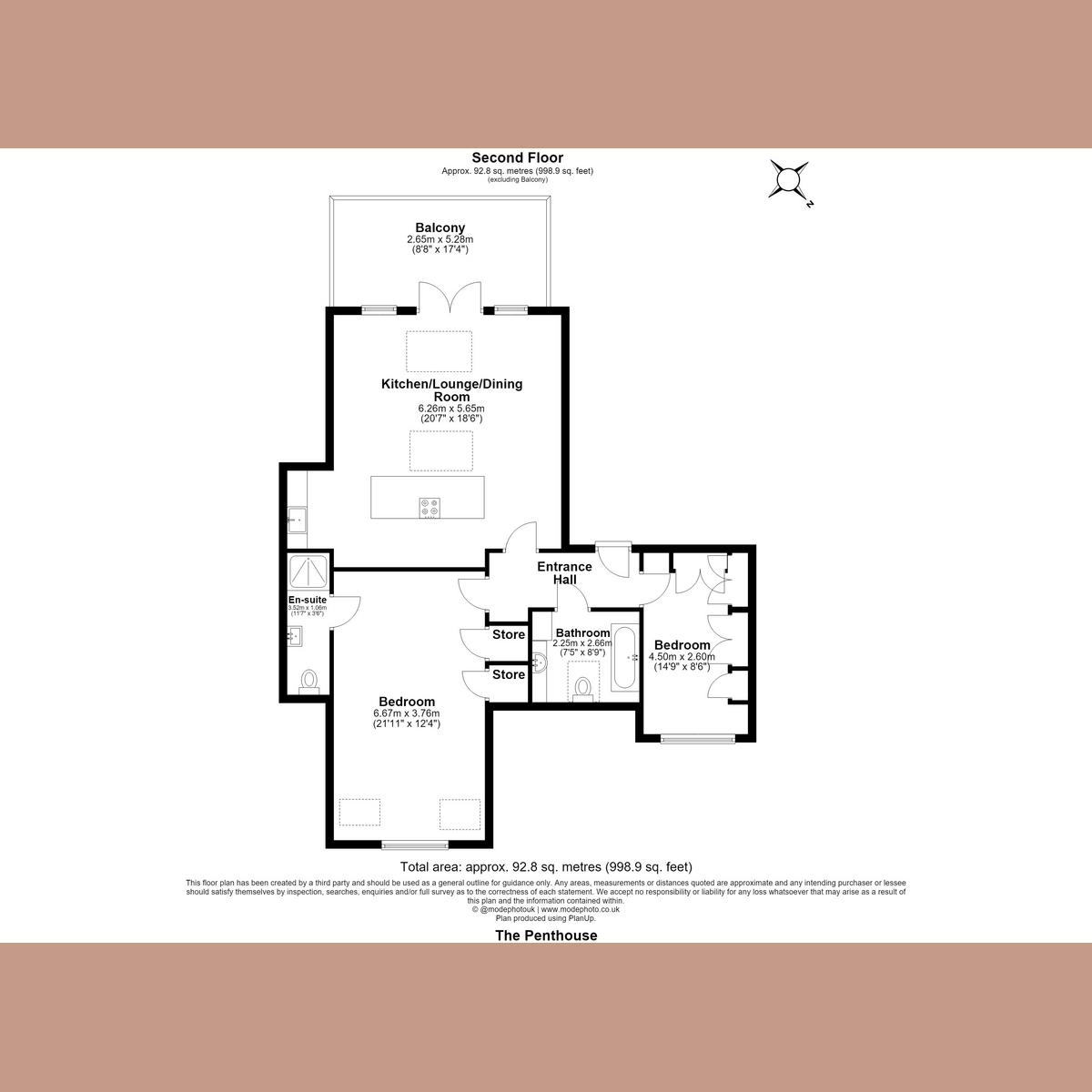 Flat The Penthouse, 41E, Crown Hill, Rayleigh floorplan