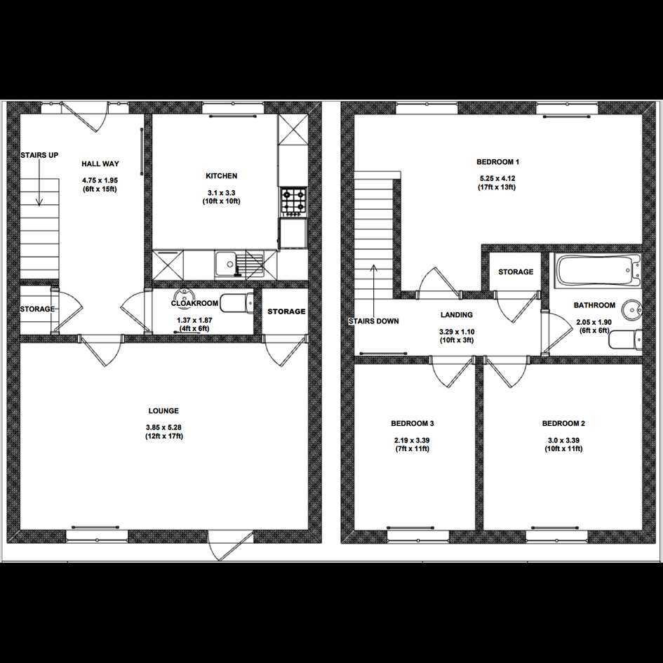 Lansbury Road - 3 Bedroom, Newton Leys, Milton Keynes floorplan