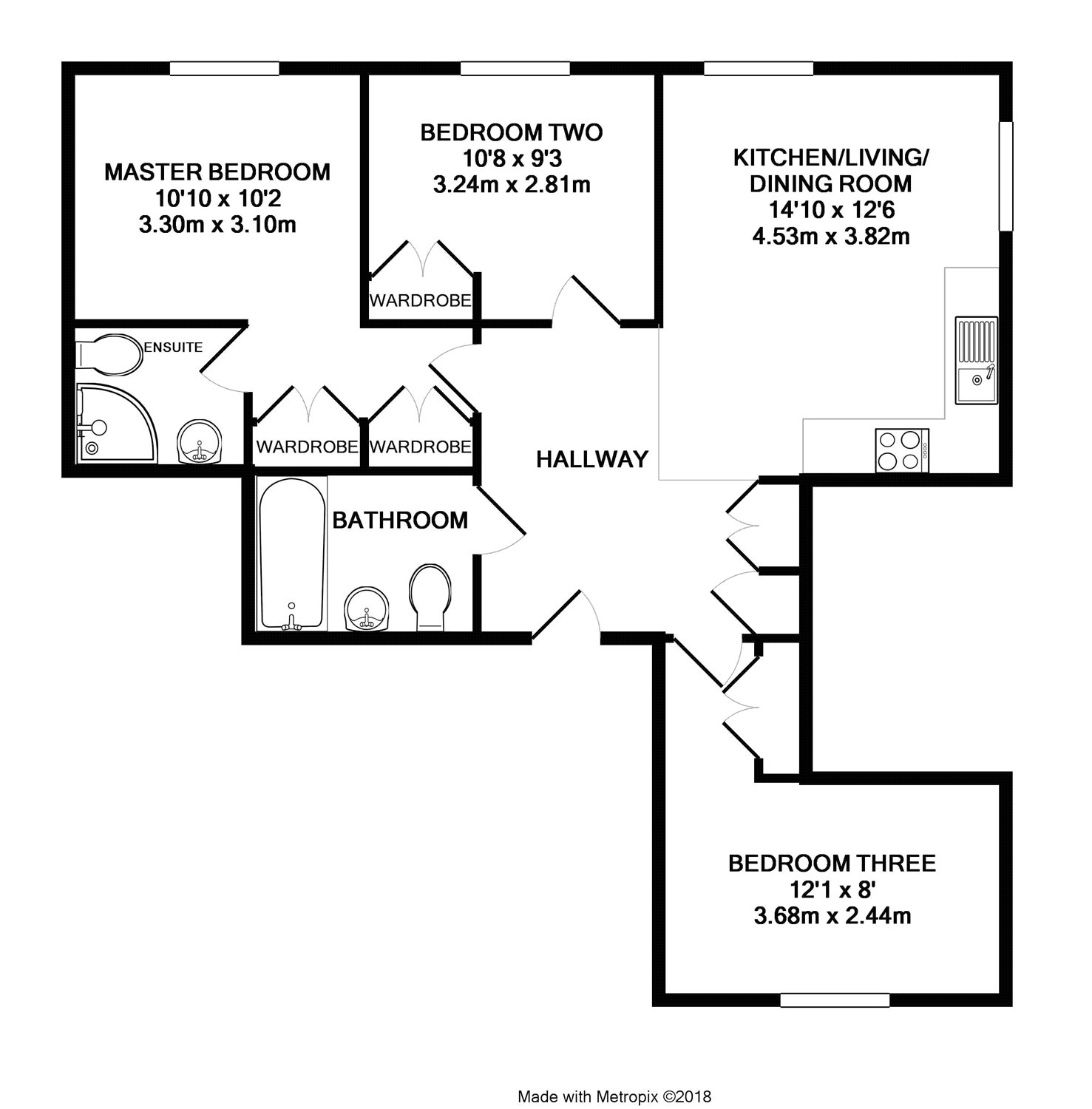 Flat 8, 173-175, Kings Road, Reading floorplan