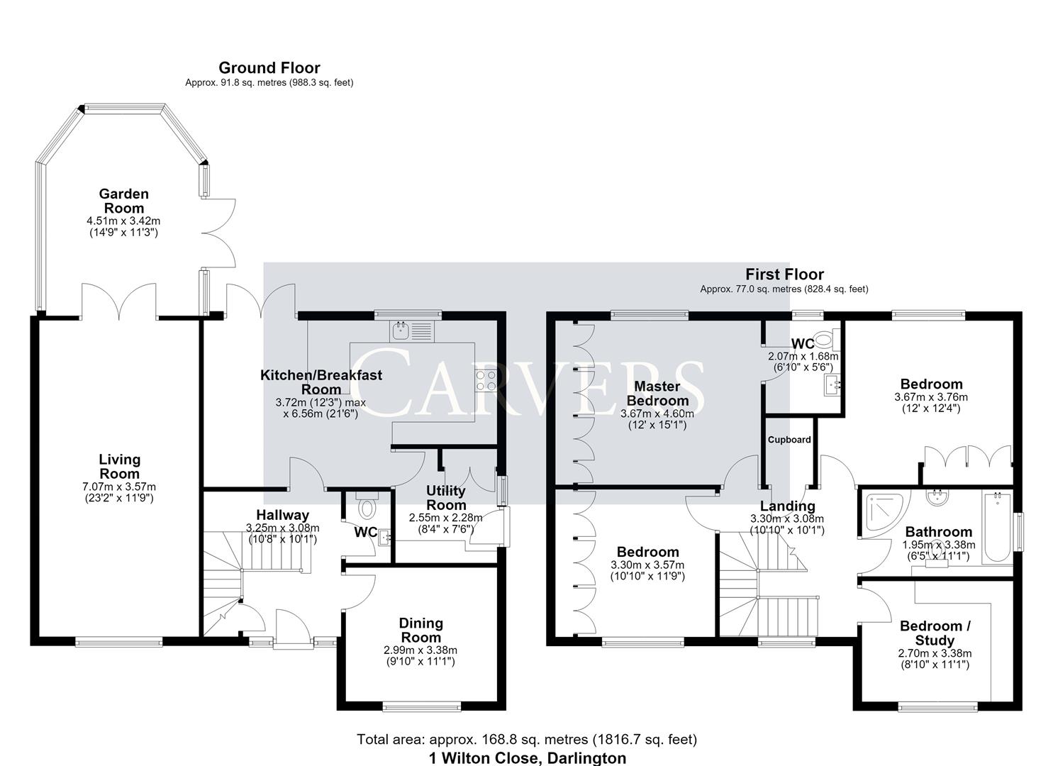 1, Wilton Close, Darlington floorplan