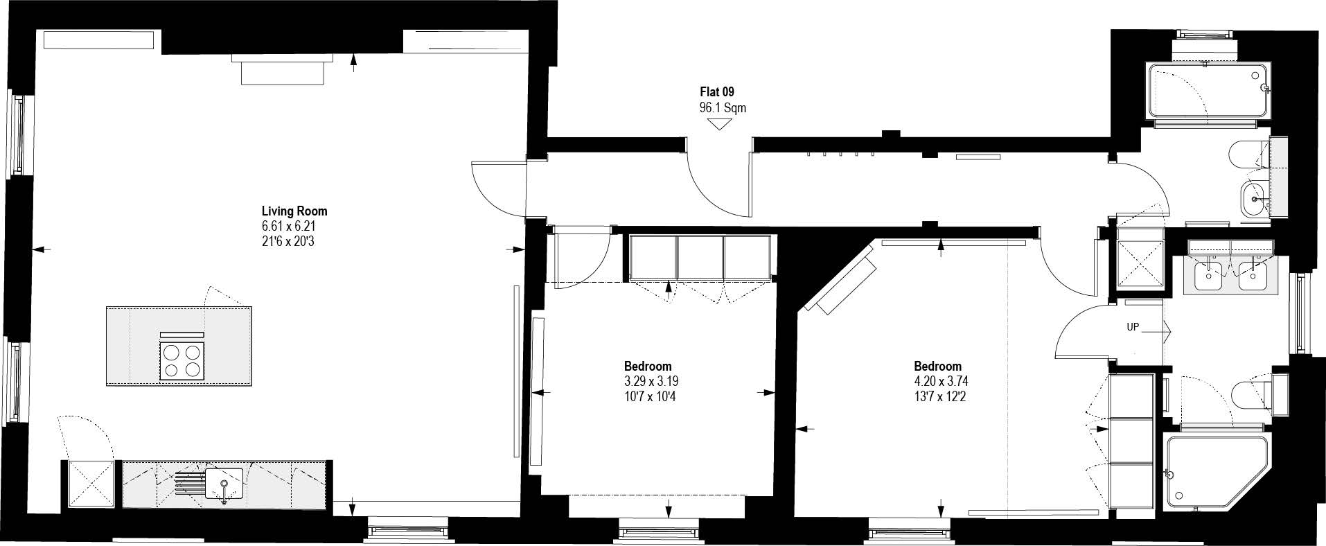 Apartment 9,, 65 Harley Street, Marylebone floorplan
