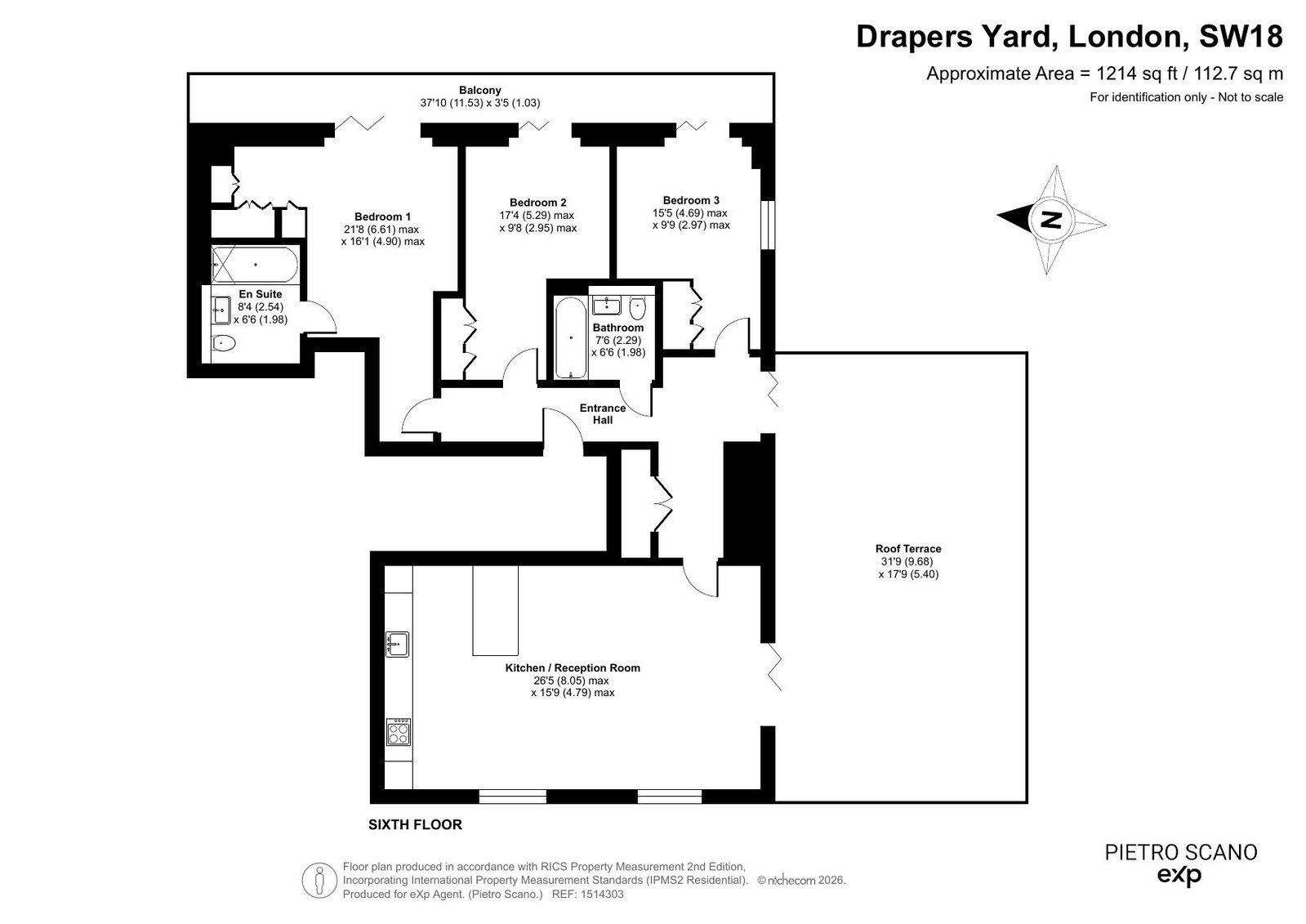 Gowing House, 4,Apartment 58, Drapers Yard, London floorplan