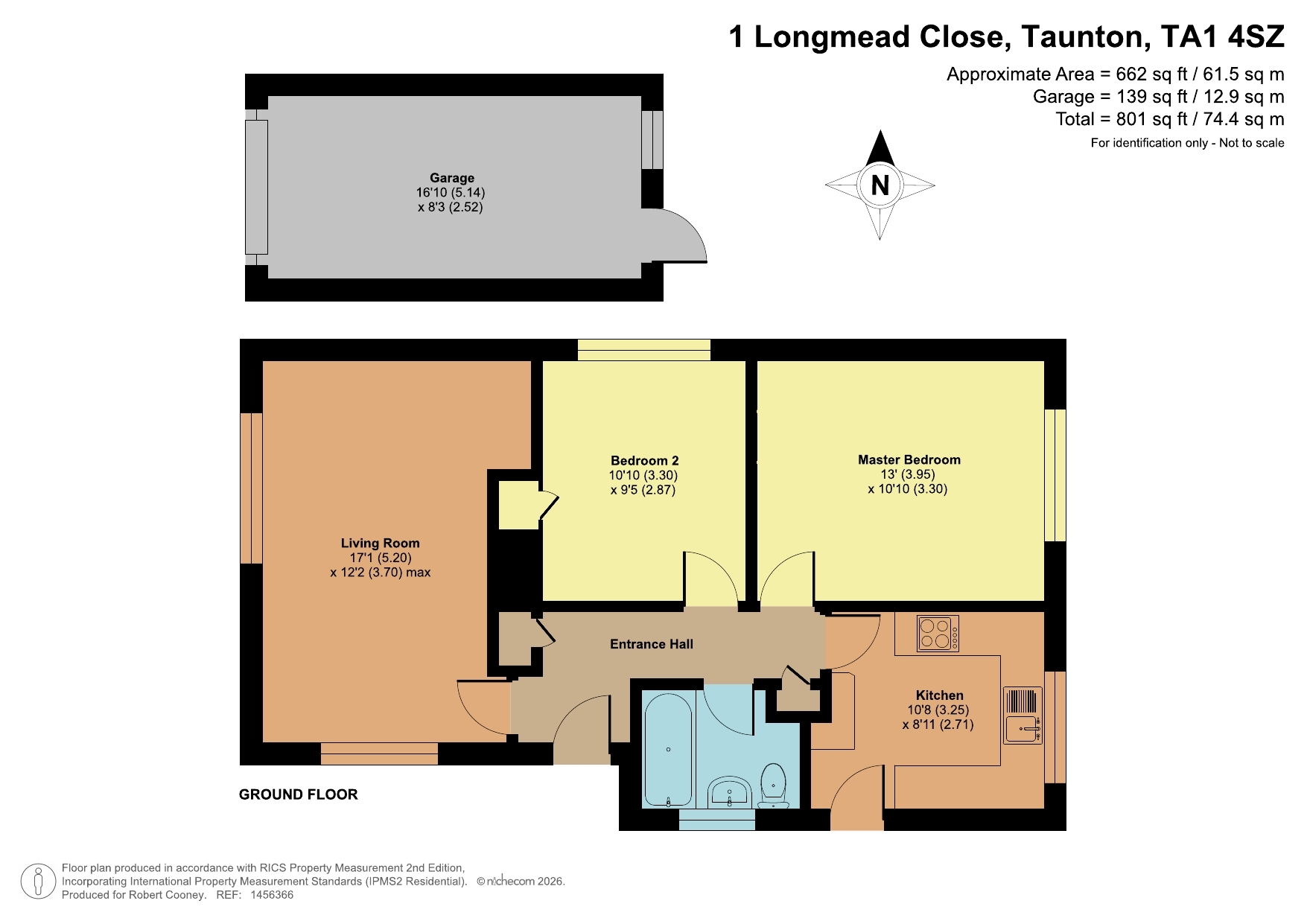 1 Longmead Close, Taunton floorplan