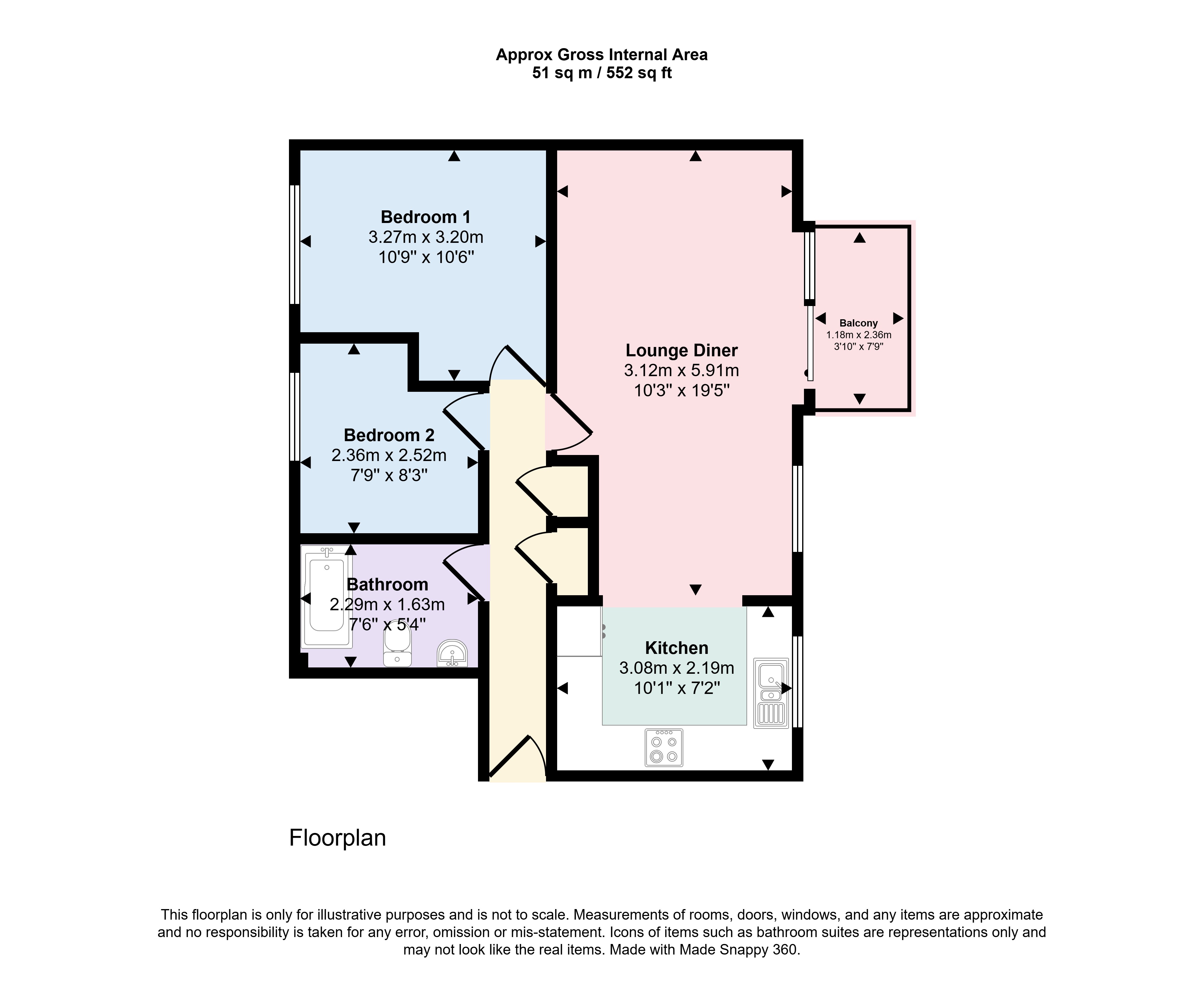6 Blair Court, 18, Blair Avenue, Poole floorplan