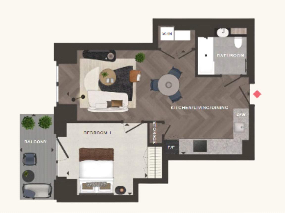 C6.03.05 - Queens Cross, 2, Eden Place, London floorplan