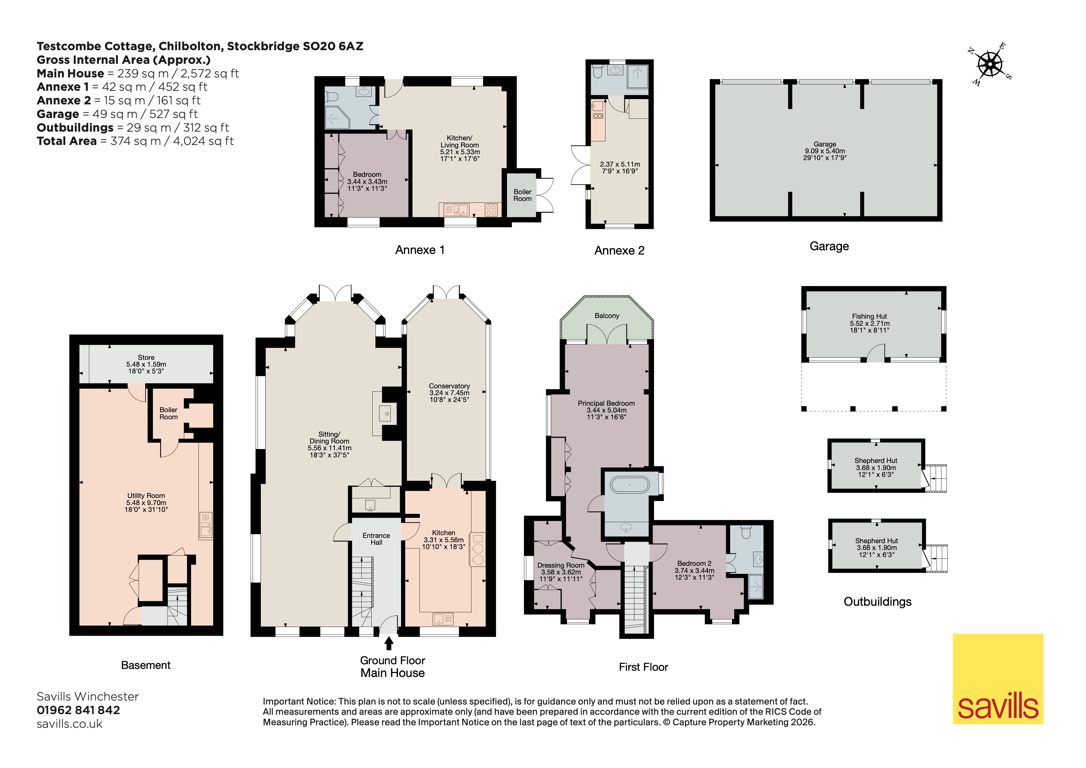 Testcombe Cottage,, Chilbolton, Hampshire floorplan