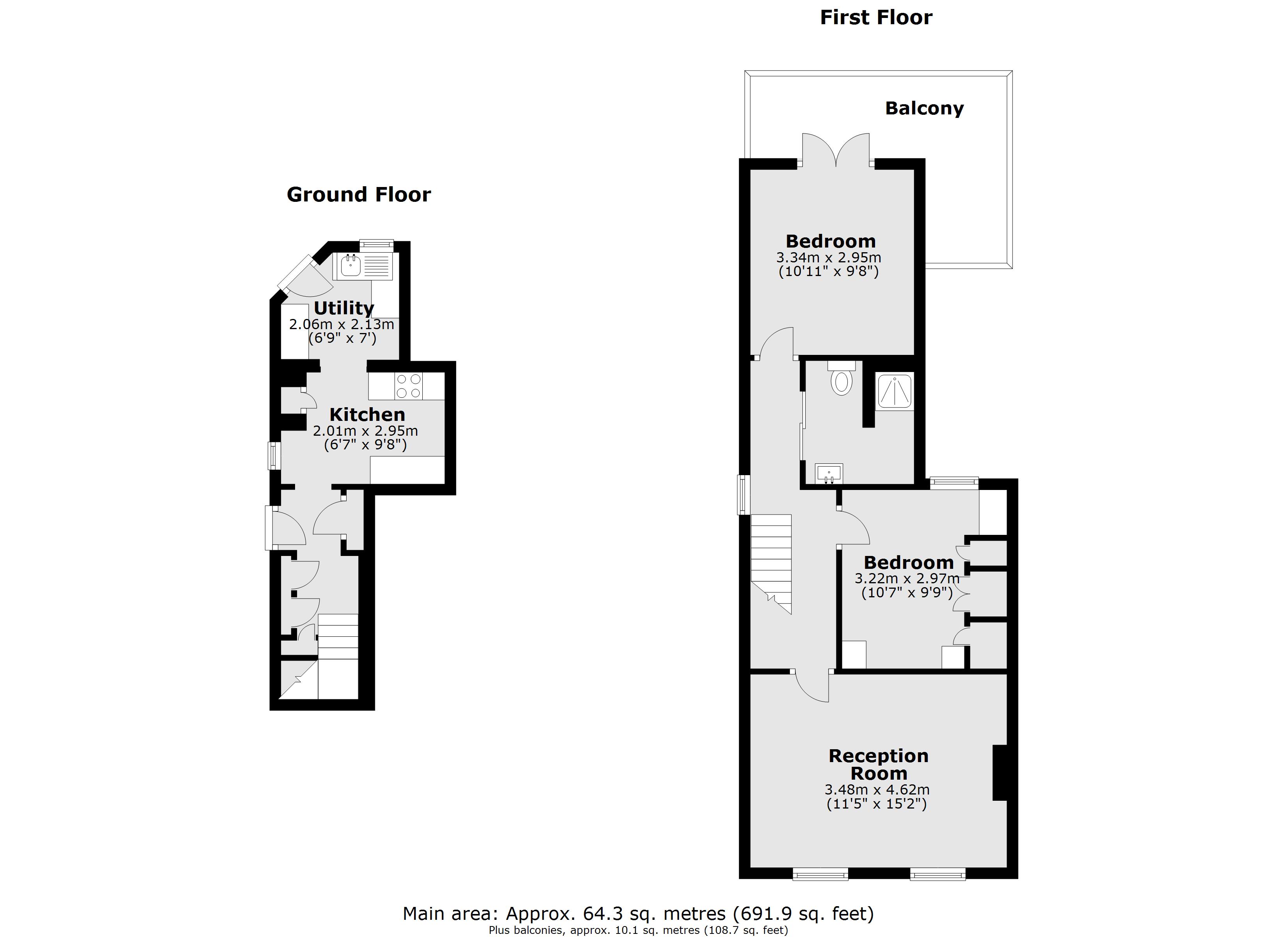 High Street, Hampton Wick, Kingston Upon Thames KT1, 2 bedroom flat for
