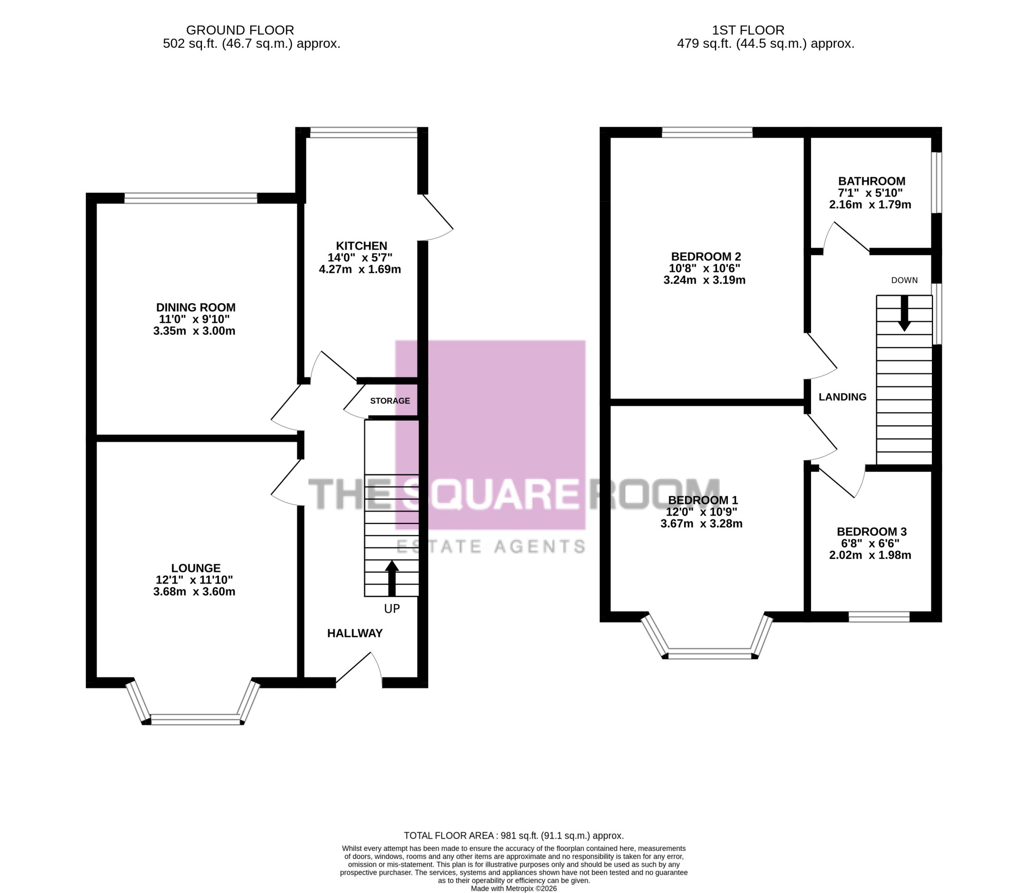 5, Westmorland Avenue, Cleveleys floorplan