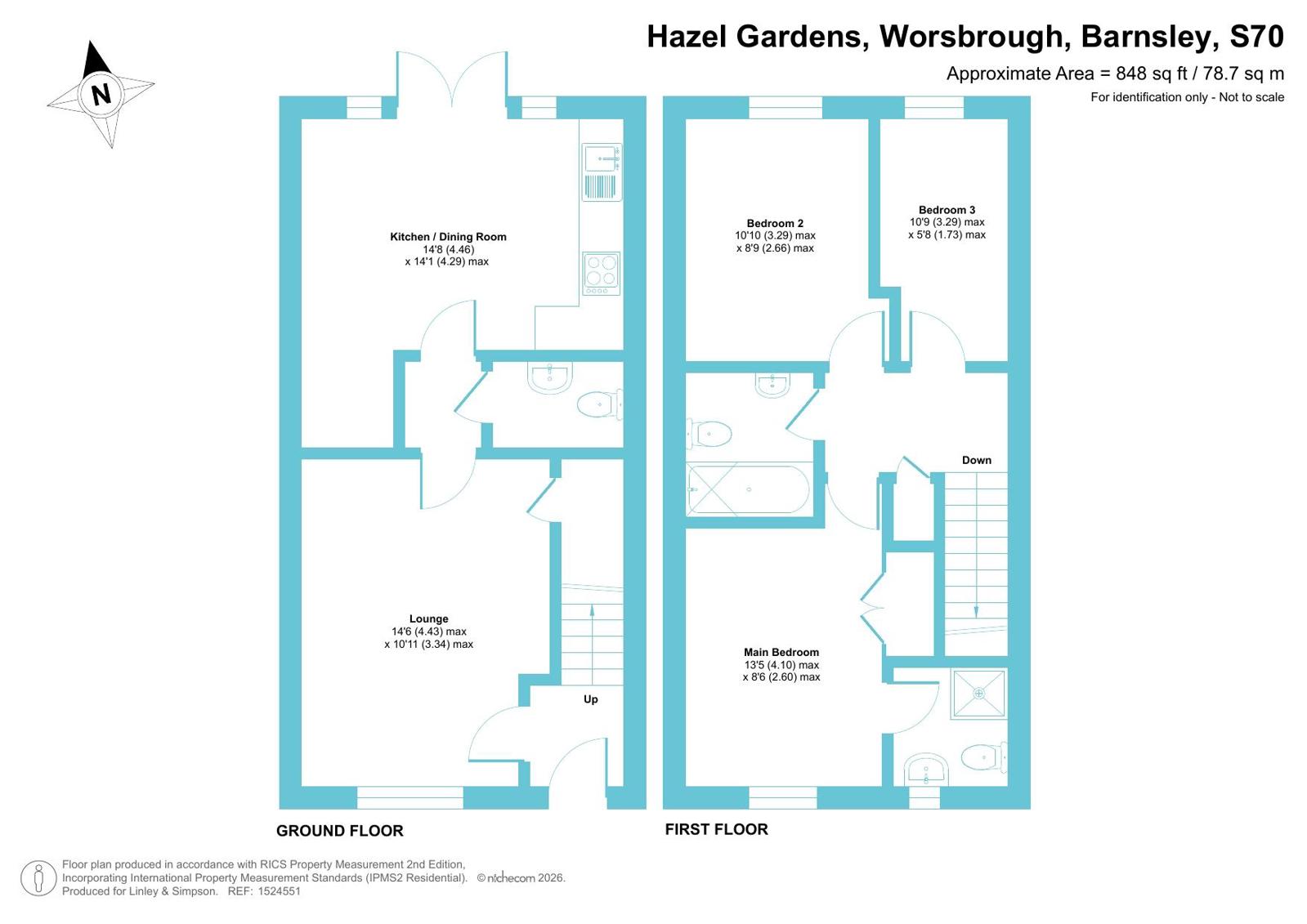 2, Hazel Gardens, Barnsley floorplan