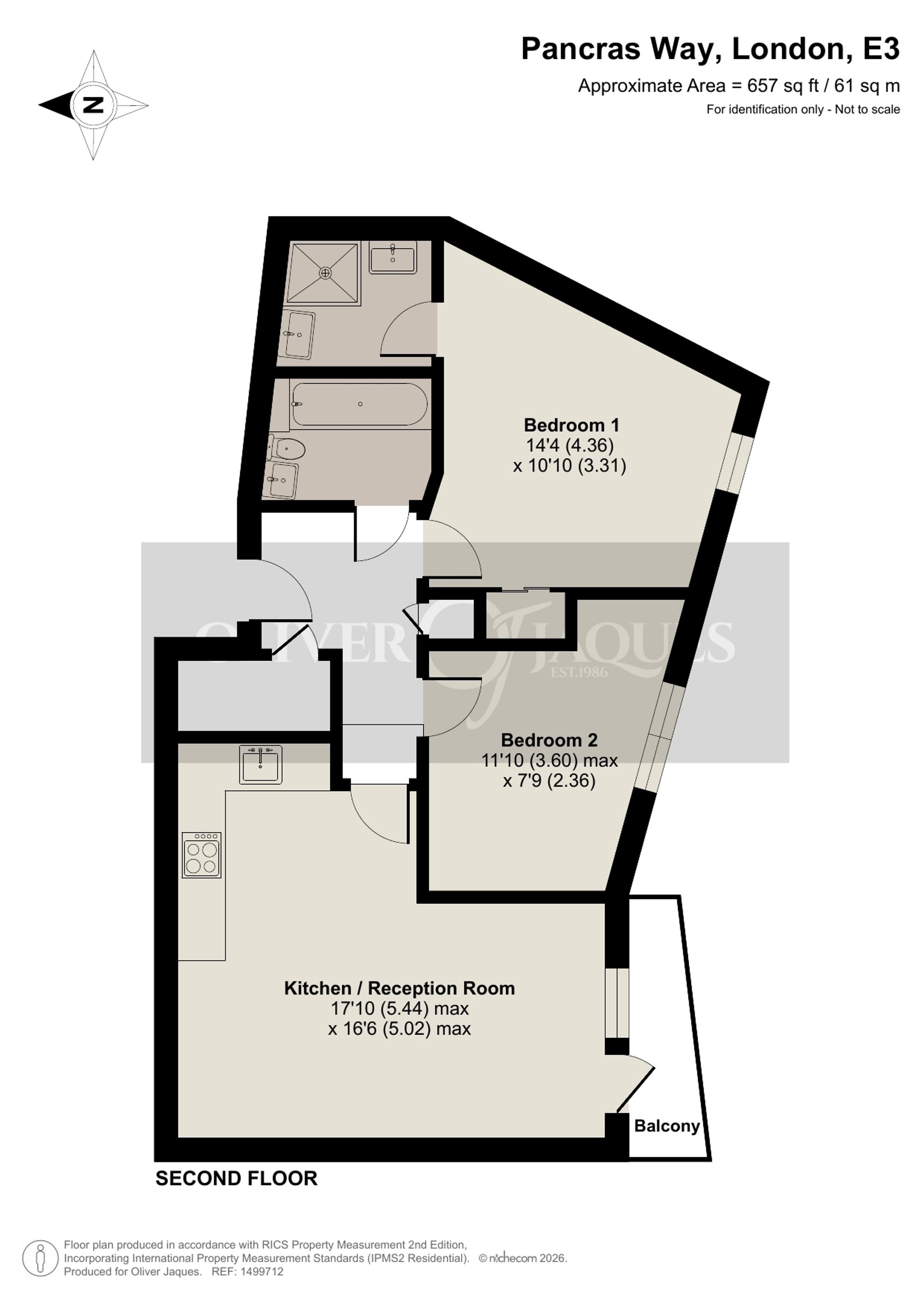 Flat 11, John Bell Tower West, London floorplan