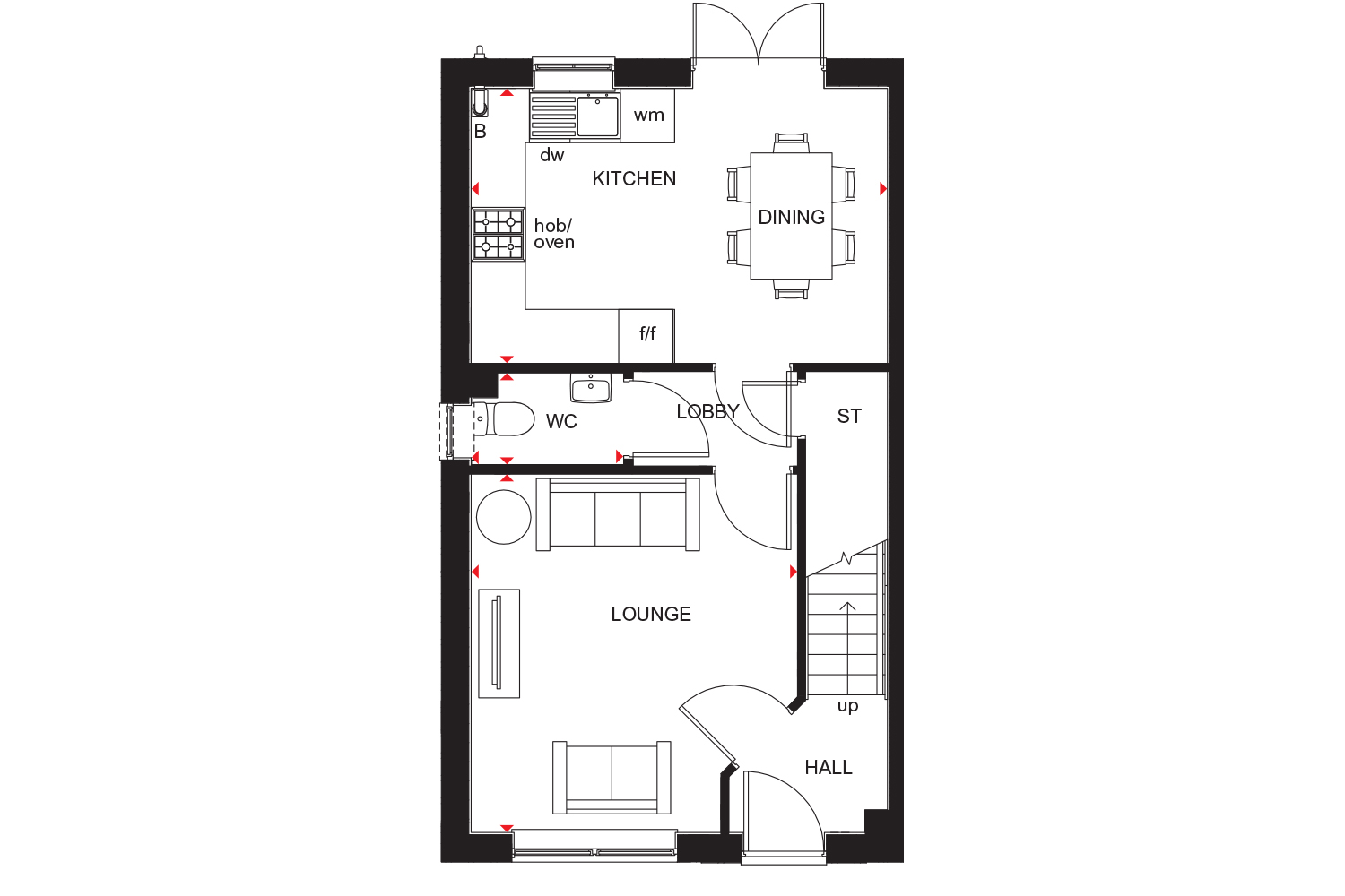 "Ellerton" at Crimchard, Chard TA20, 3 bedroom semidetached house for