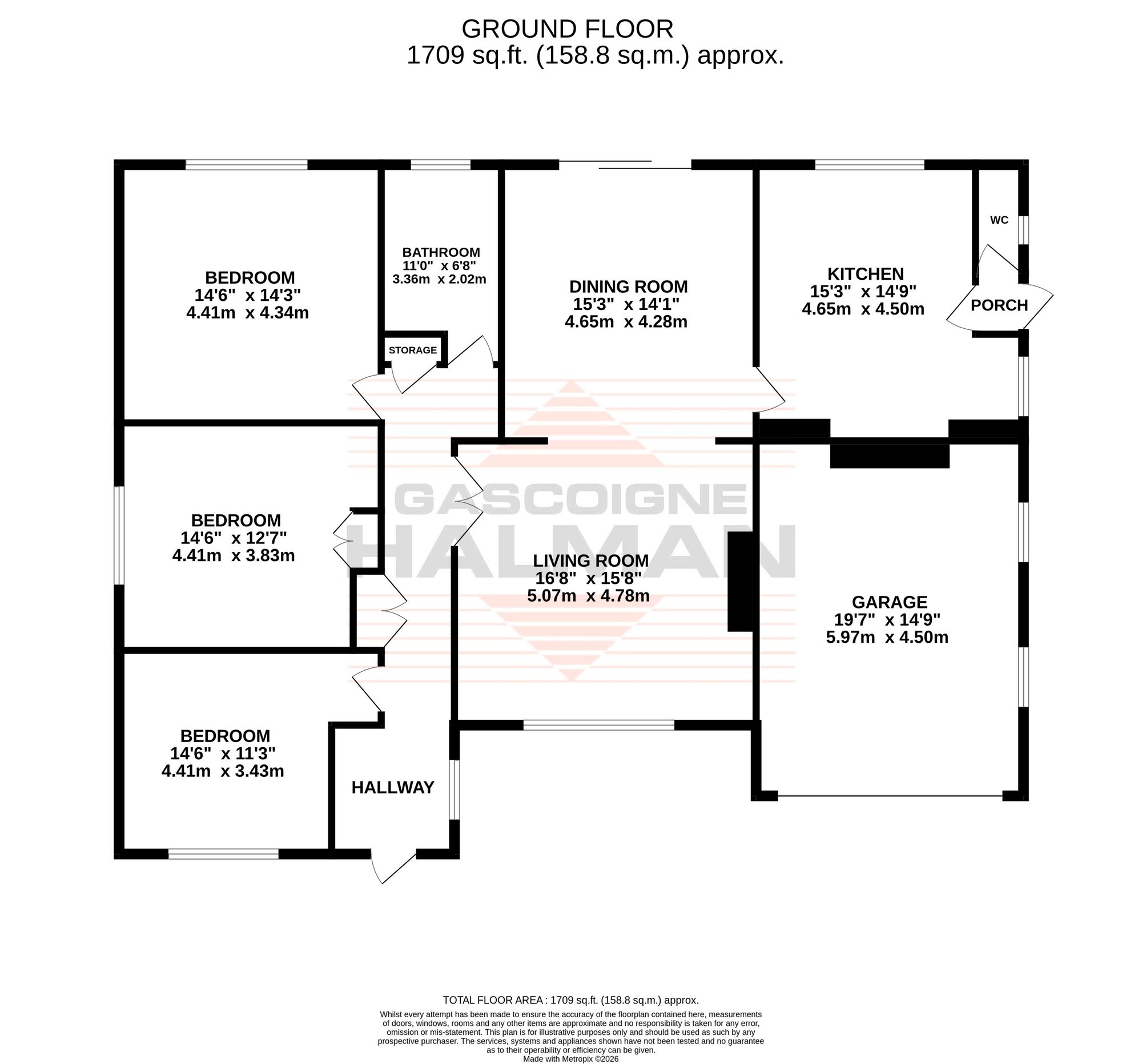 17 Taunton Road, Sale floorplan